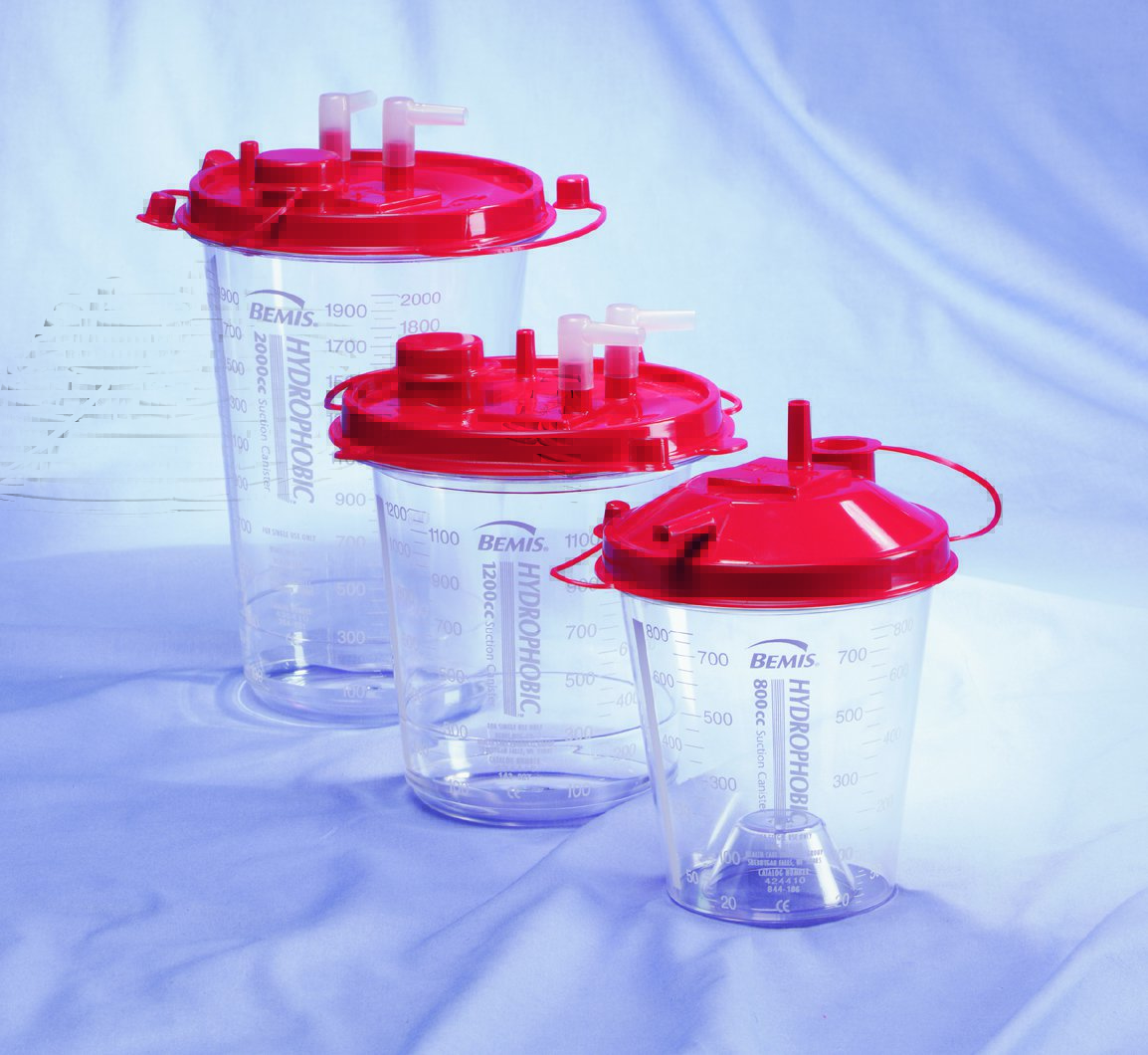 Bemis Healthcare 434410 - Hi-Flow™ Rigid Suction Canister for use with Bemis Quick-Drain™ Systems, 1200 mL - 1/Each, 48/Case