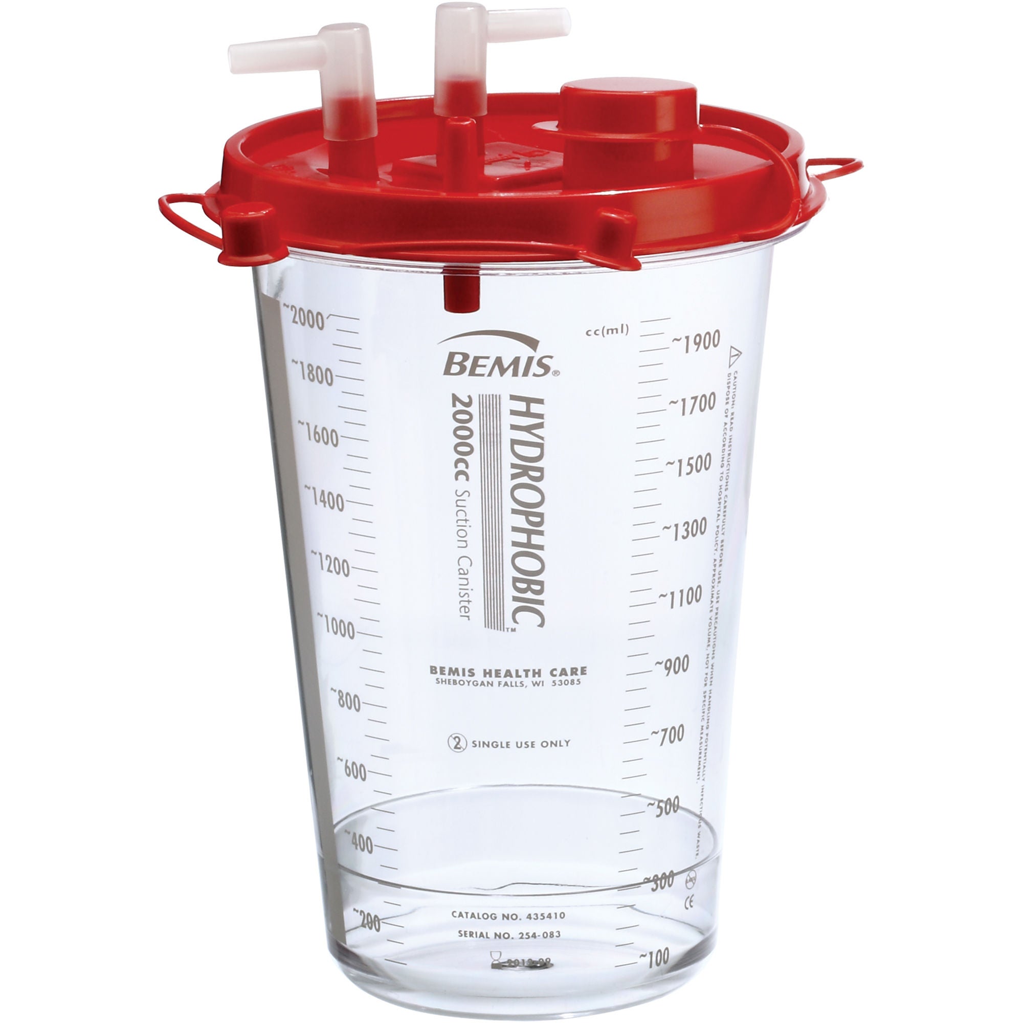 Bemis Healthcare - 435410 Rigid Suction Canister Hi-Flow™ 2000 mL Hi-Flow Lid