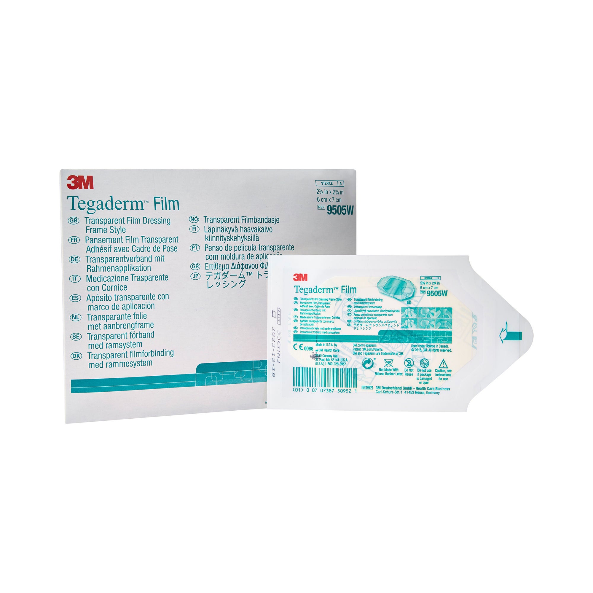 Solventum Corporation - 9505W Transparent Film Dressing 3M™ Tegaderm™ 2-3/8 X 2-3/4 Inch Frame Style Delivery Rectangle Sterile