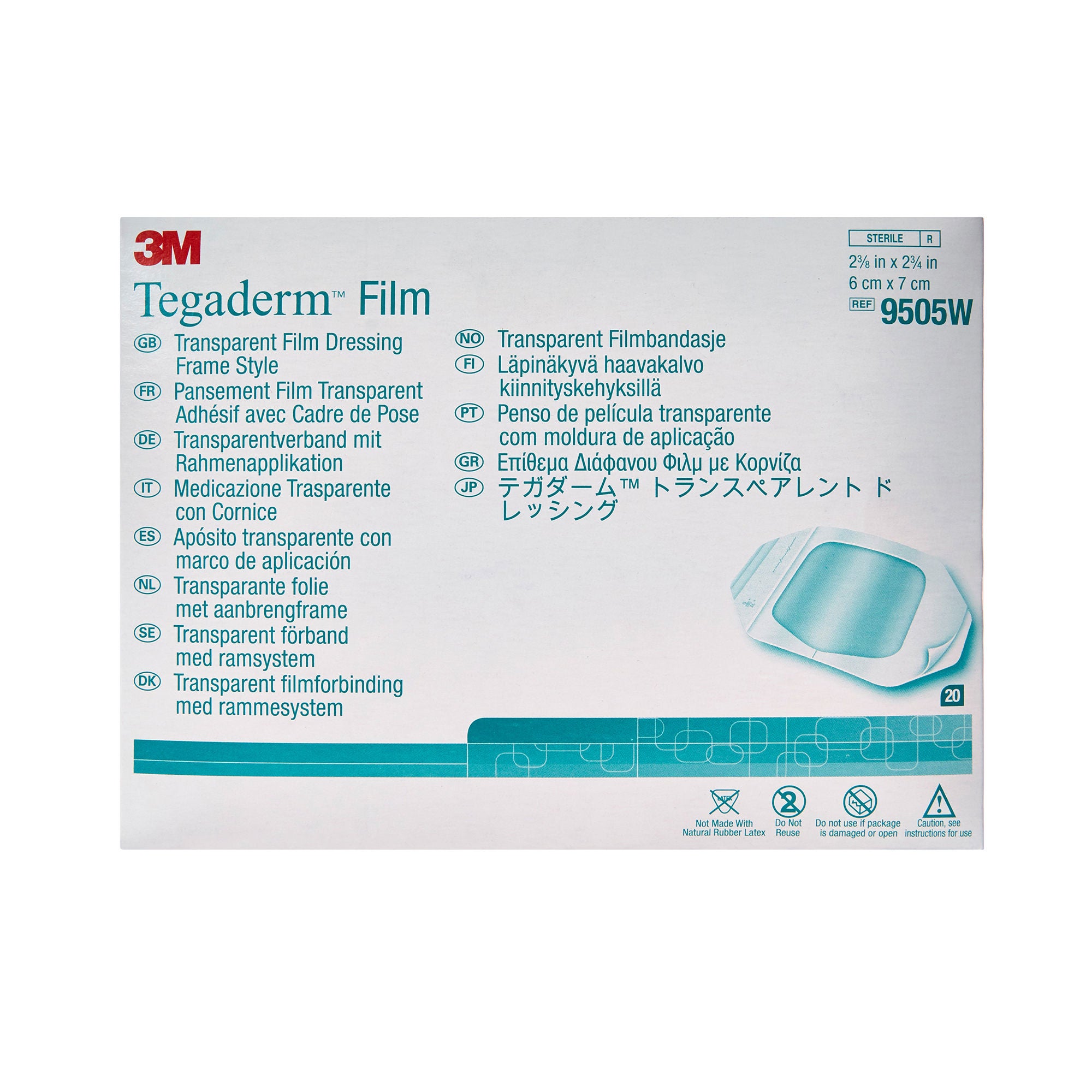 Solventum Corporation - 9505W Transparent Film Dressing 3M™ Tegaderm™ 2-3/8 X 2-3/4 Inch Frame Style Delivery Rectangle Sterile