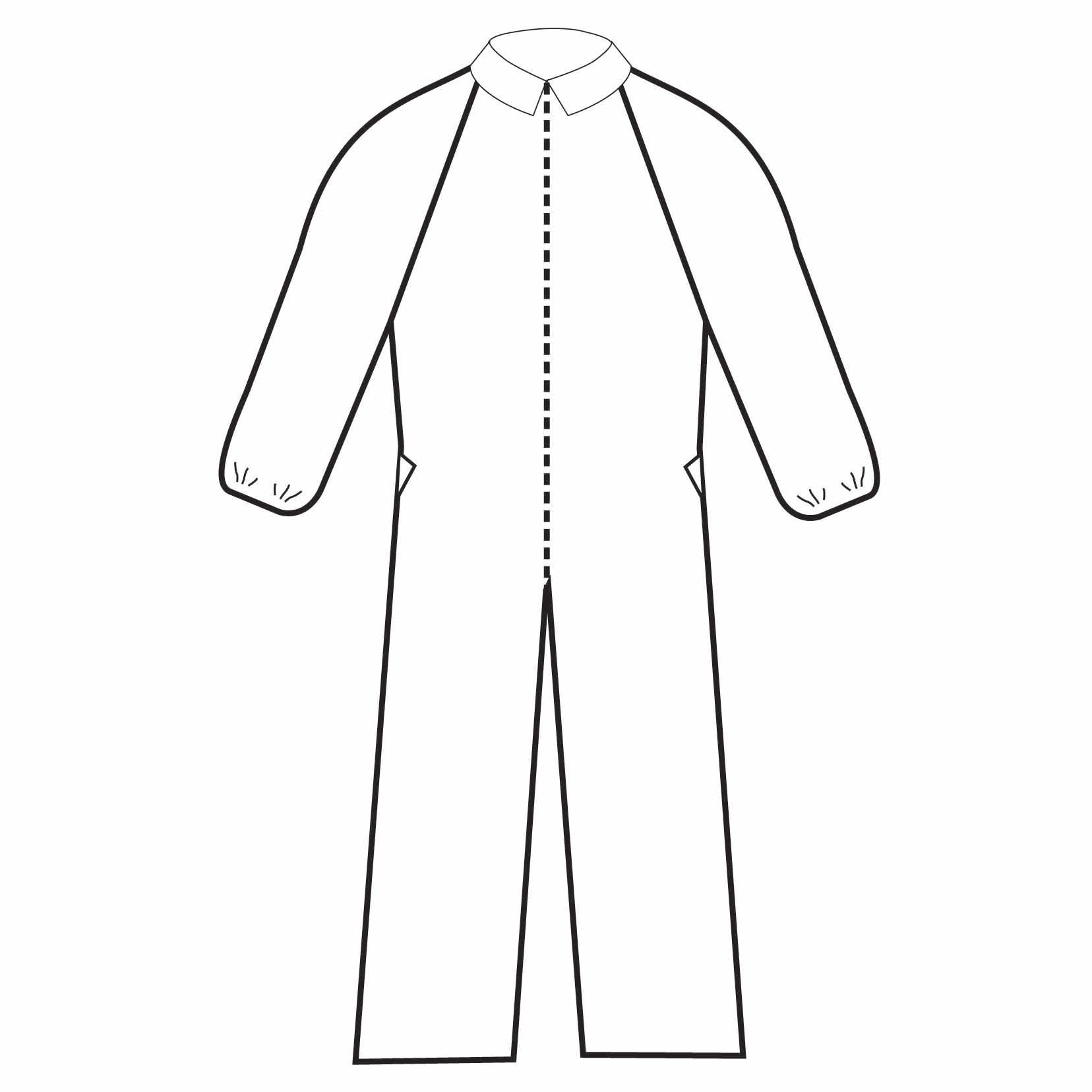 O&M Halyard Inc - 10075 Coverall Extra Protection Large White Disposable NonSterile
