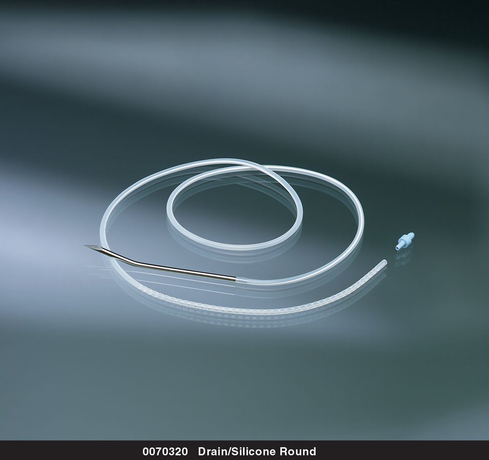 Bard - 0070370 Wound Drain Tube Bard® Flat Hubless Type Without Attachment Flat Perforated Channel Type 10 Fr. Size Sterile