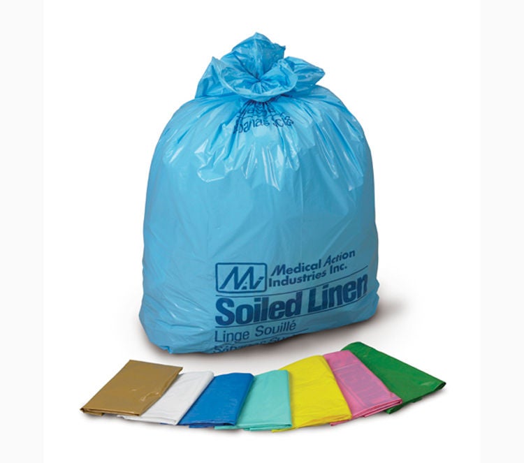 Medegen Medical Products LLC - 112M Infectious Linen Bag Biohazard Symbol / Infectious Linen 20 to 30 gal. Yellow 30-1/2 X 41 Inch