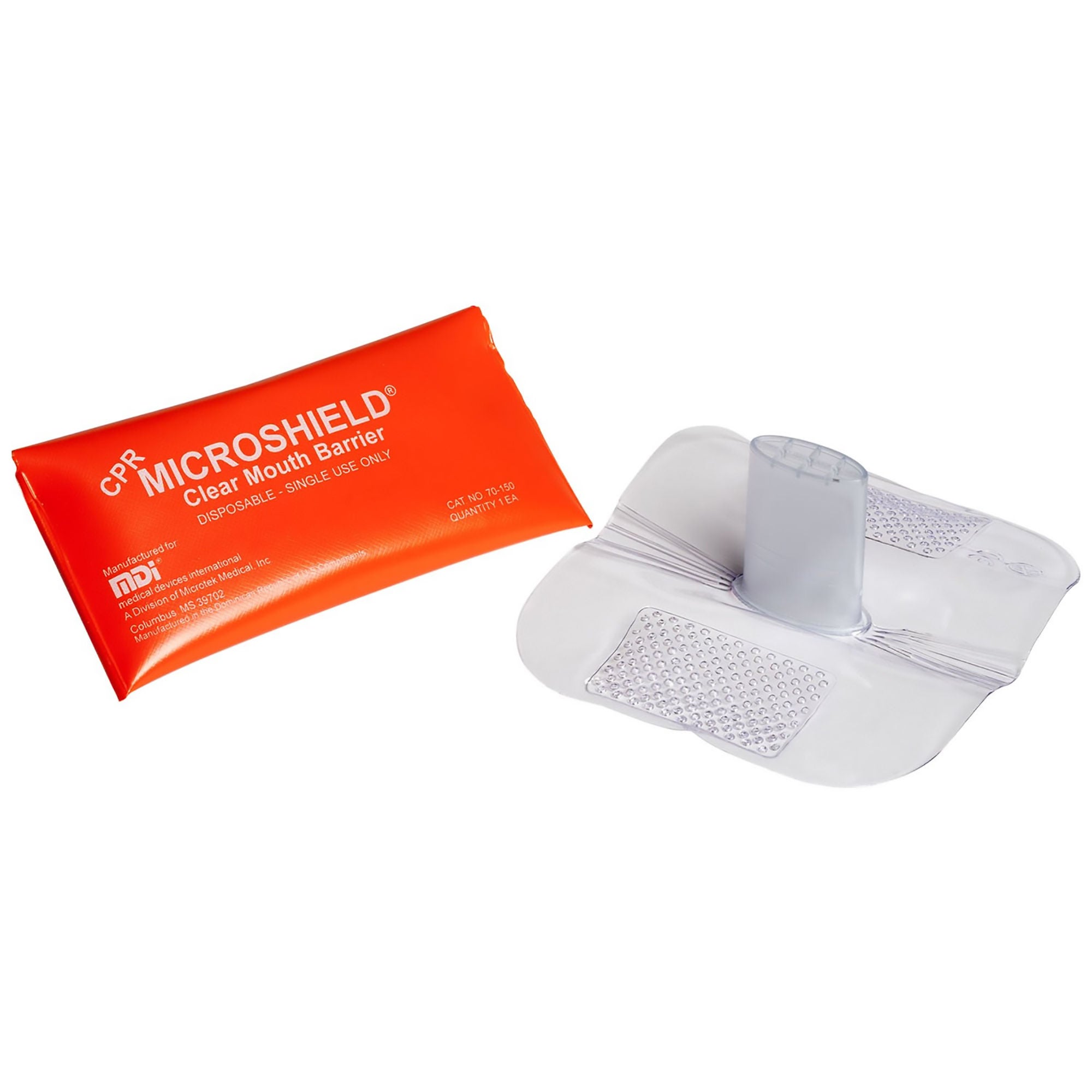 Microtek Medical - 70-150 CPR Mouth Barrier Microshield® One Way Valve 3/4 X 2-1/2 X 5-1/2 Icnh Single Use