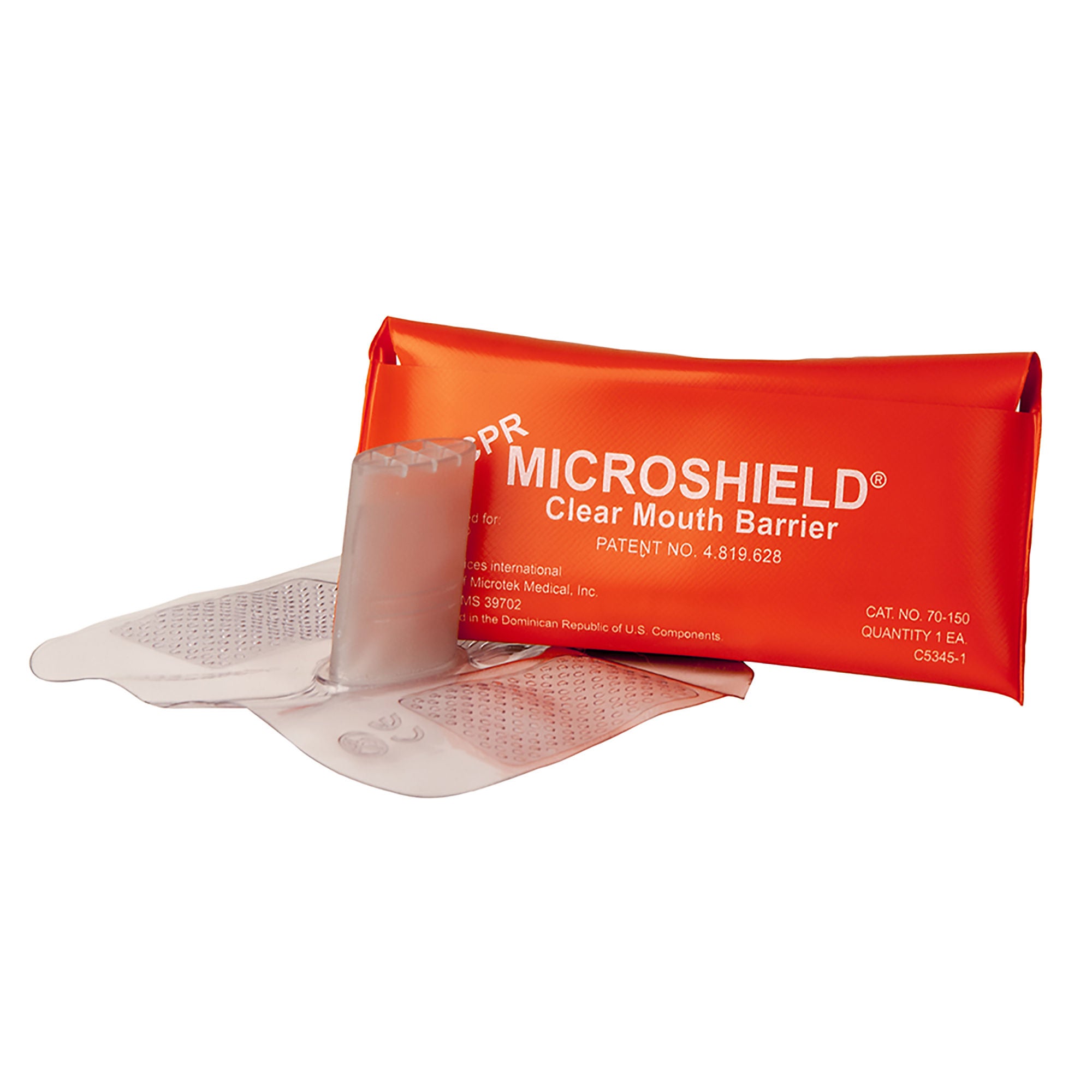 Microtek Medical - 70-150 CPR Mouth Barrier Microshield® One Way Valve 3/4 X 2-1/2 X 5-1/2 Icnh Single Use