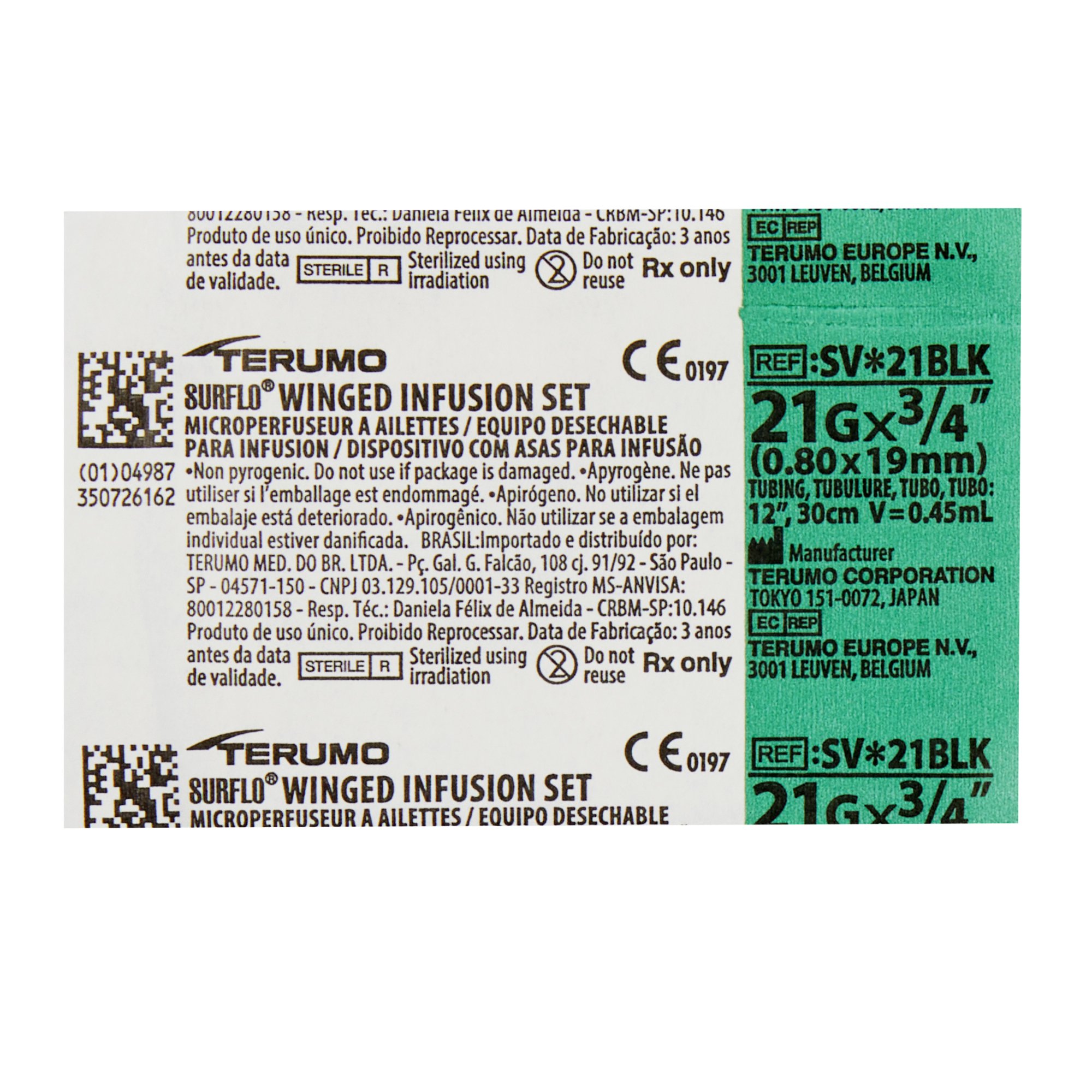 Terumo Medical - SV-21BLK Surflo® Infusion Set