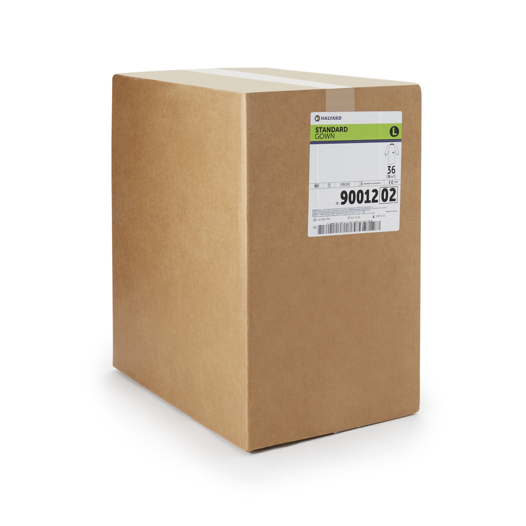 O&M Halyard Inc 90012 - Evolution 4 Nonreinforced Surgical Gown, Large - 1/Each, 36/Case