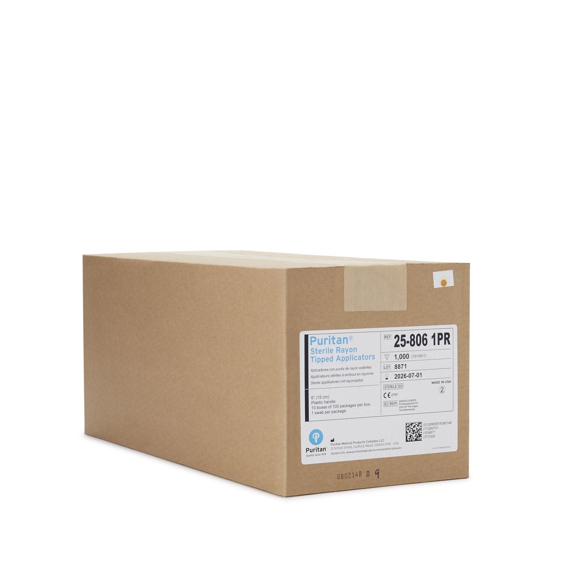 Puritan Medical Products 25-806 1PR - Puritan® Specimen Collection Swab, 6-Inch Length - 100/Box, 1000/Case