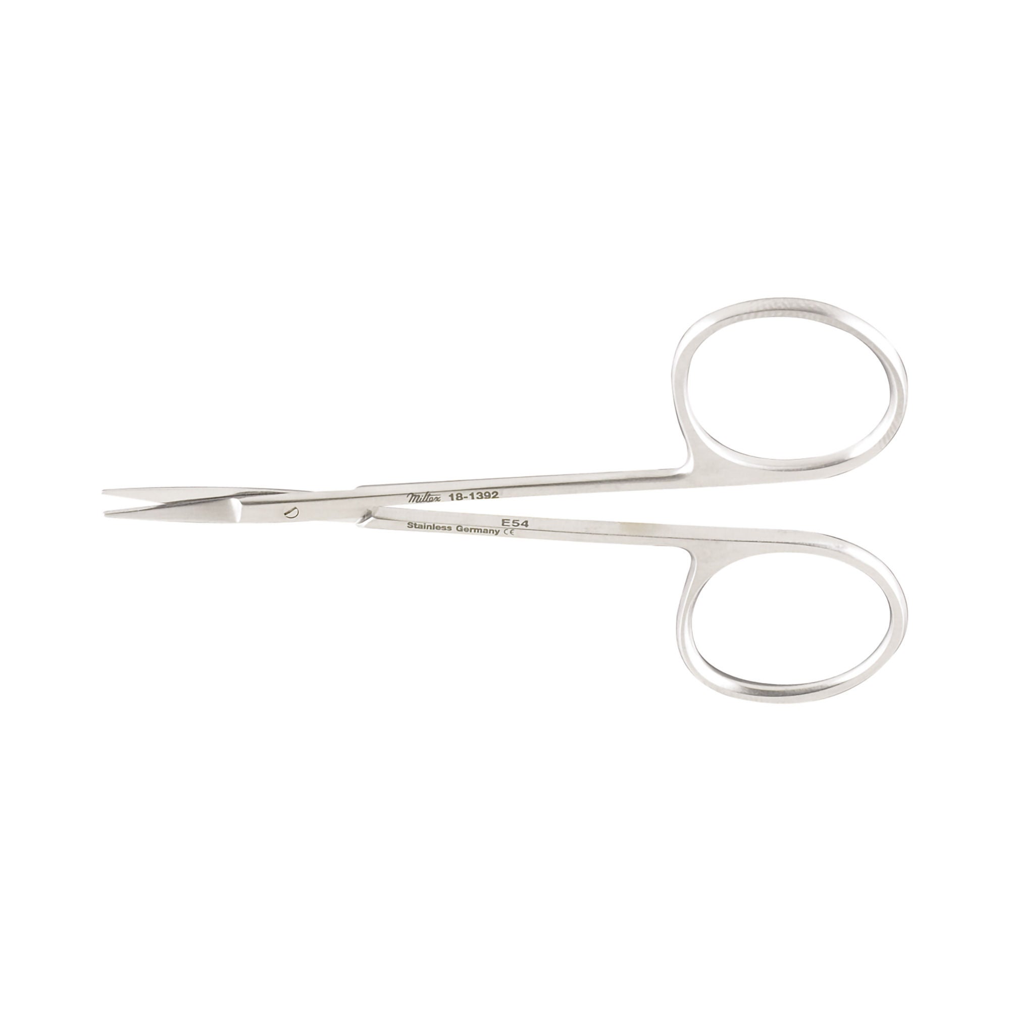 Integra Lifesciences - 5-302 Iris Scissors Miltex® 4 Inch Length OR / Surgical Grade German Stainless Steel NonSterile Finger Ring Handle Curved Sharp Tip / Sharp Tip