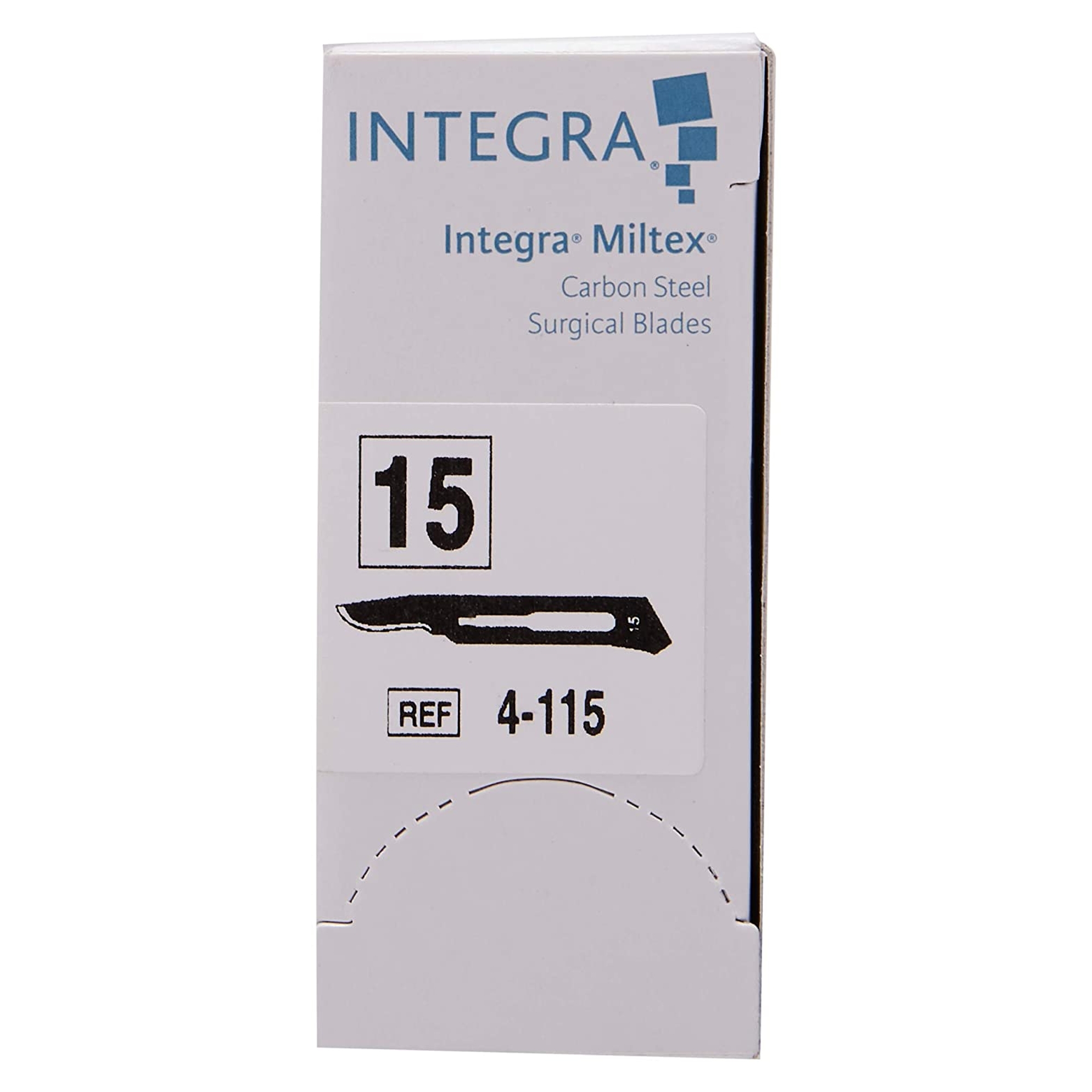 Integra Lifesciences 4-115 - Miltex® Carbon Steel Surgical Blade, Size 15 - 100/Box