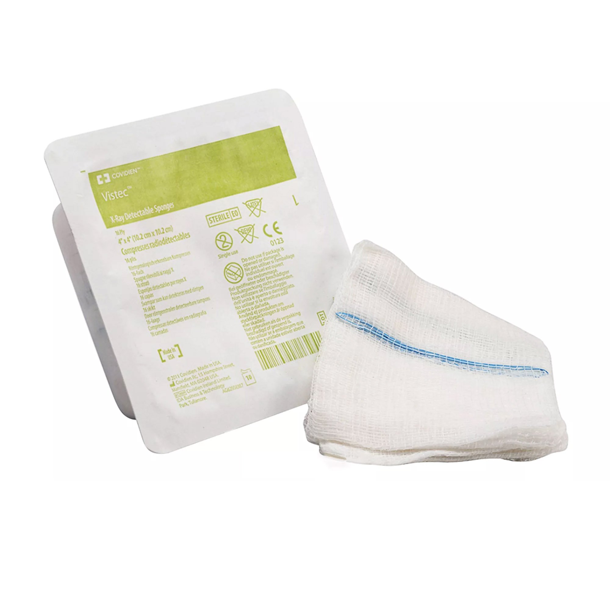 Cardinal 7148- - Visitec™ USP Type VII X-Ray Detectable Gauze Sponge, 4 x 4 Inch, 16-Ply - 1/Each, 20/Case