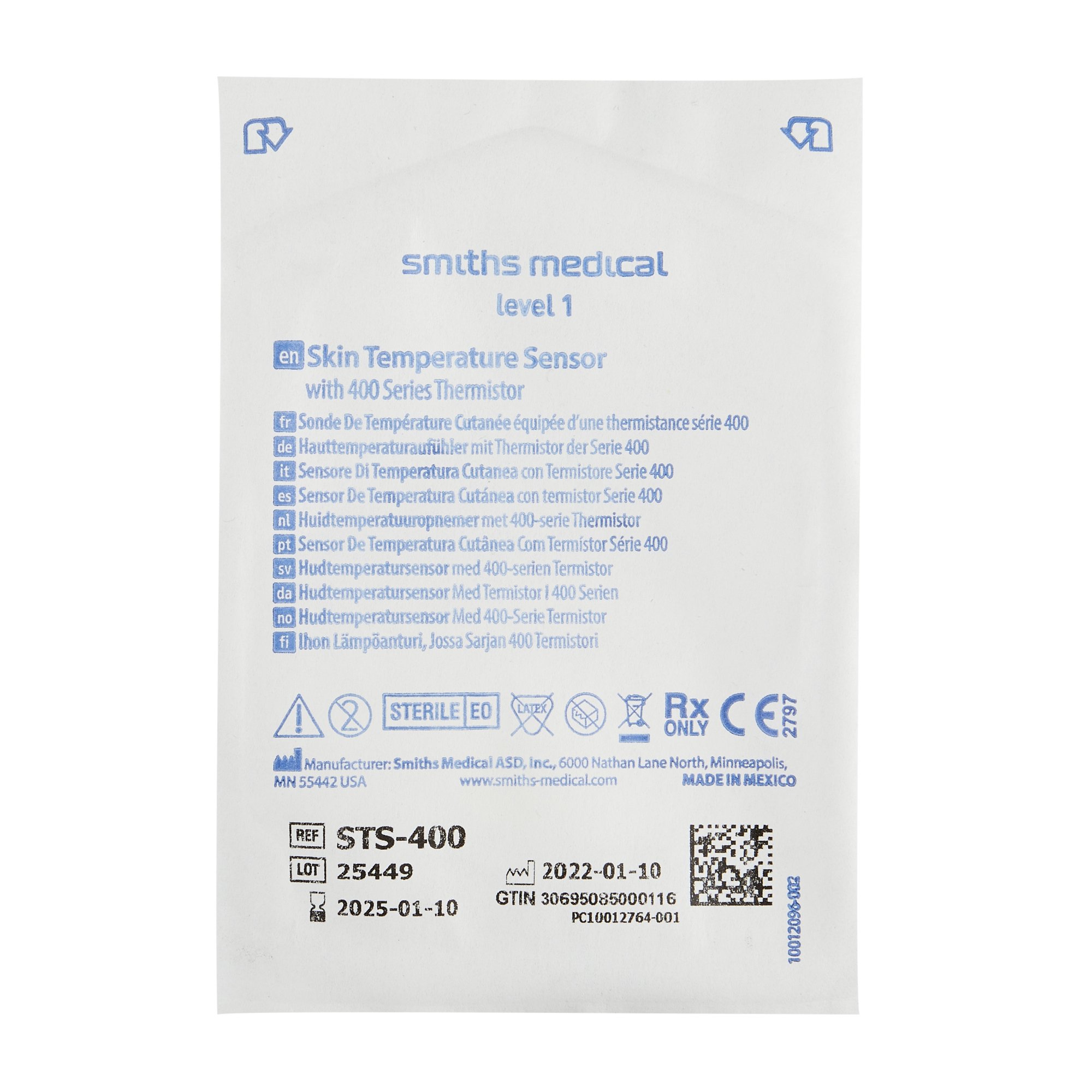 ICU Medical FKA Smiths Medical STS-400 - Series 400 Sensor, Skin Temperature - 1/Each, 20/Box