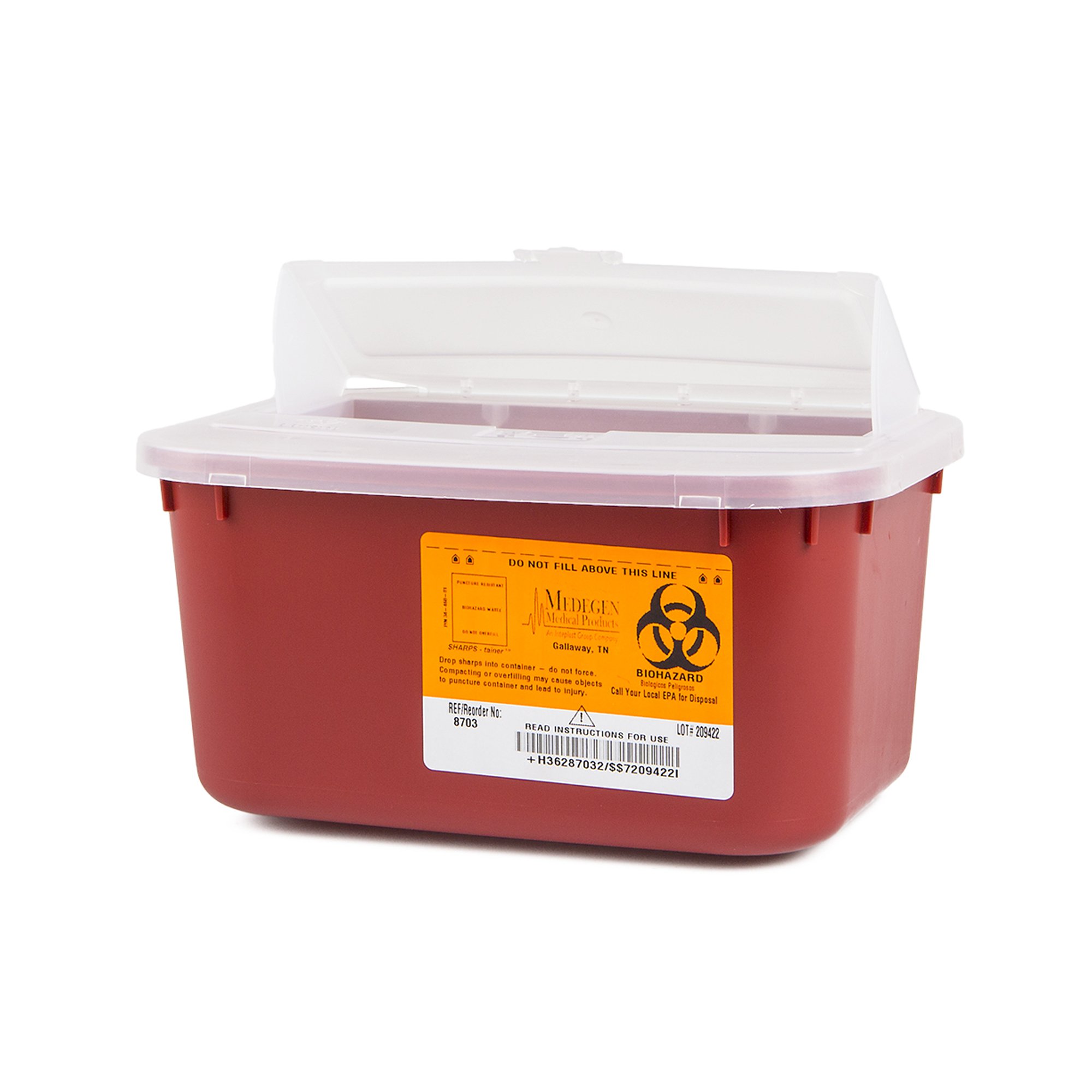 Medegen Medical Products LLC - 8703 Sharps® Multi-purpose Sharps Container
