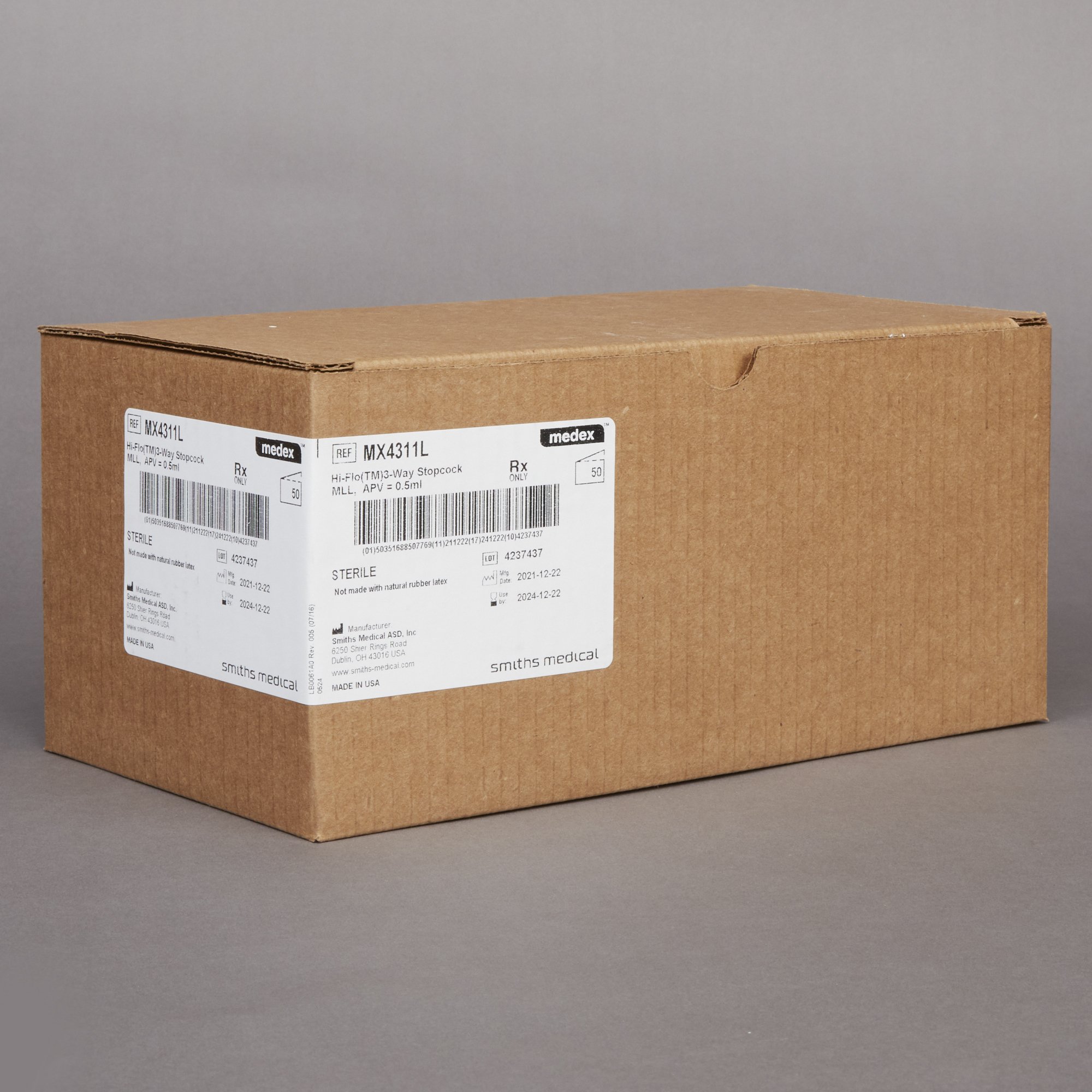 ICU Medical FKA Smiths Medical MX4311L - Hi-Flo™ Stopcock - 1/Each, 50/Case