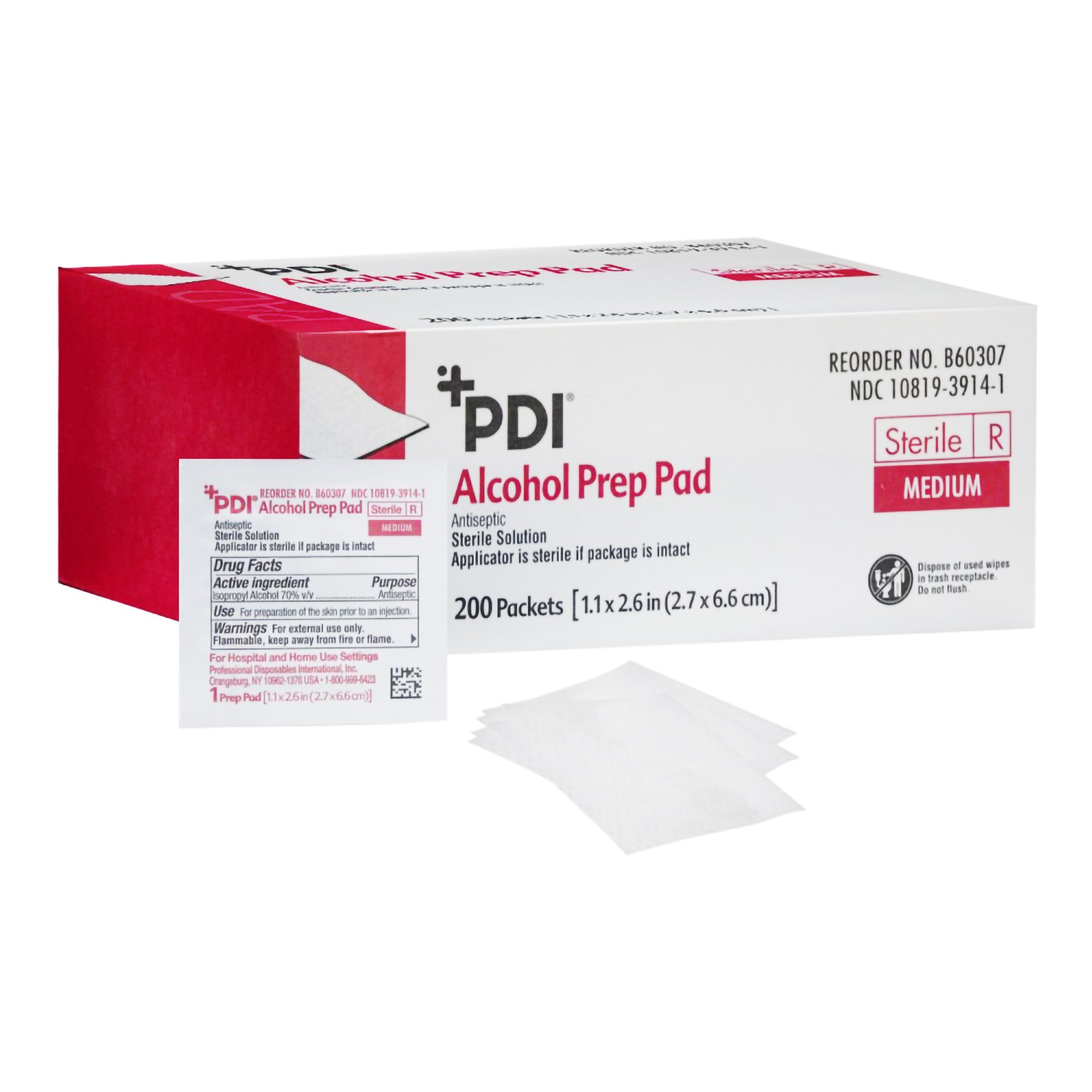 Professional Disposables - B60307 PDI® Alcohol Prep Pad