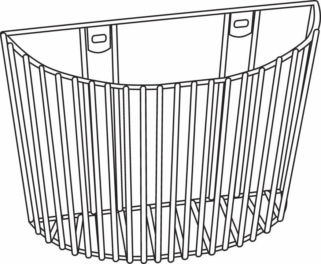 W.A. Baum - 2422 Wall Basket Baumanometer® Large, 9-3D4 X 7 X 3-3D4 Inch, Neutral White, Nylon Coated Steel Inflation System