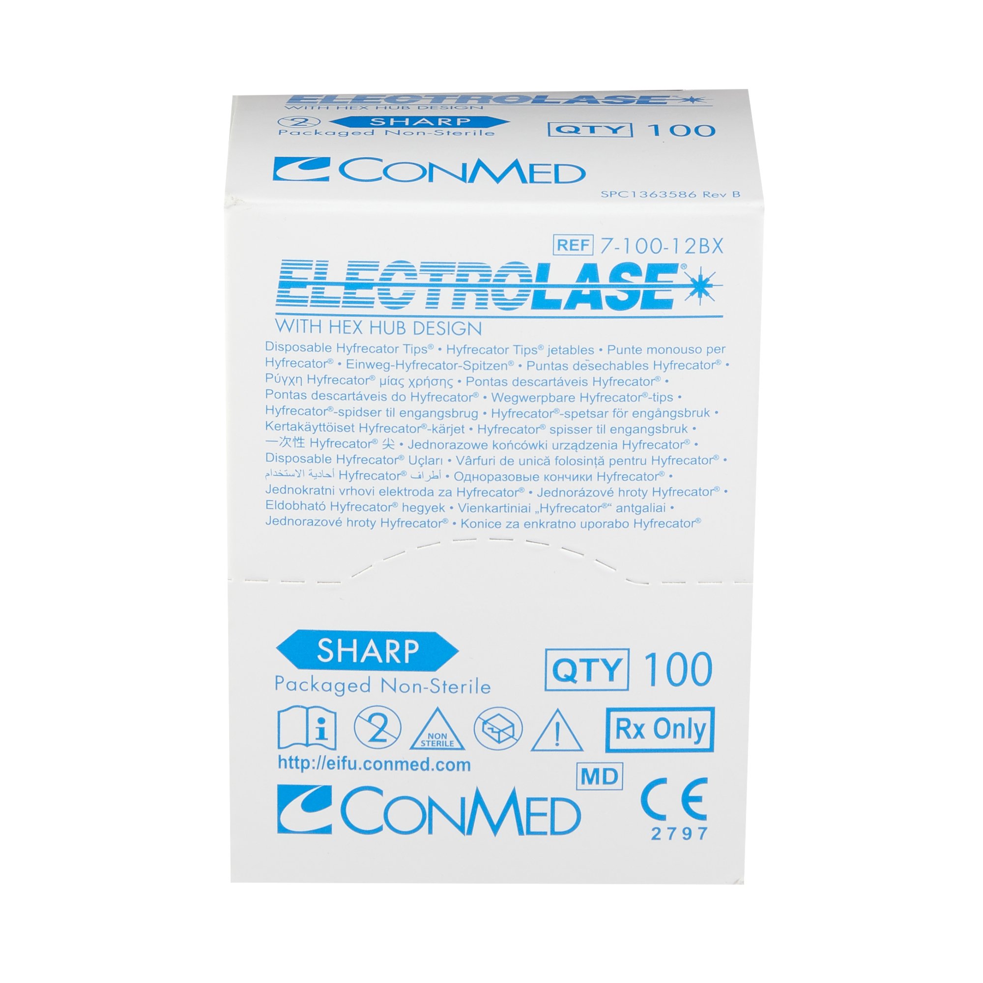 Conmed 7-100-12CS - Electrolase® Electrode - 100/Box, 1200/Case