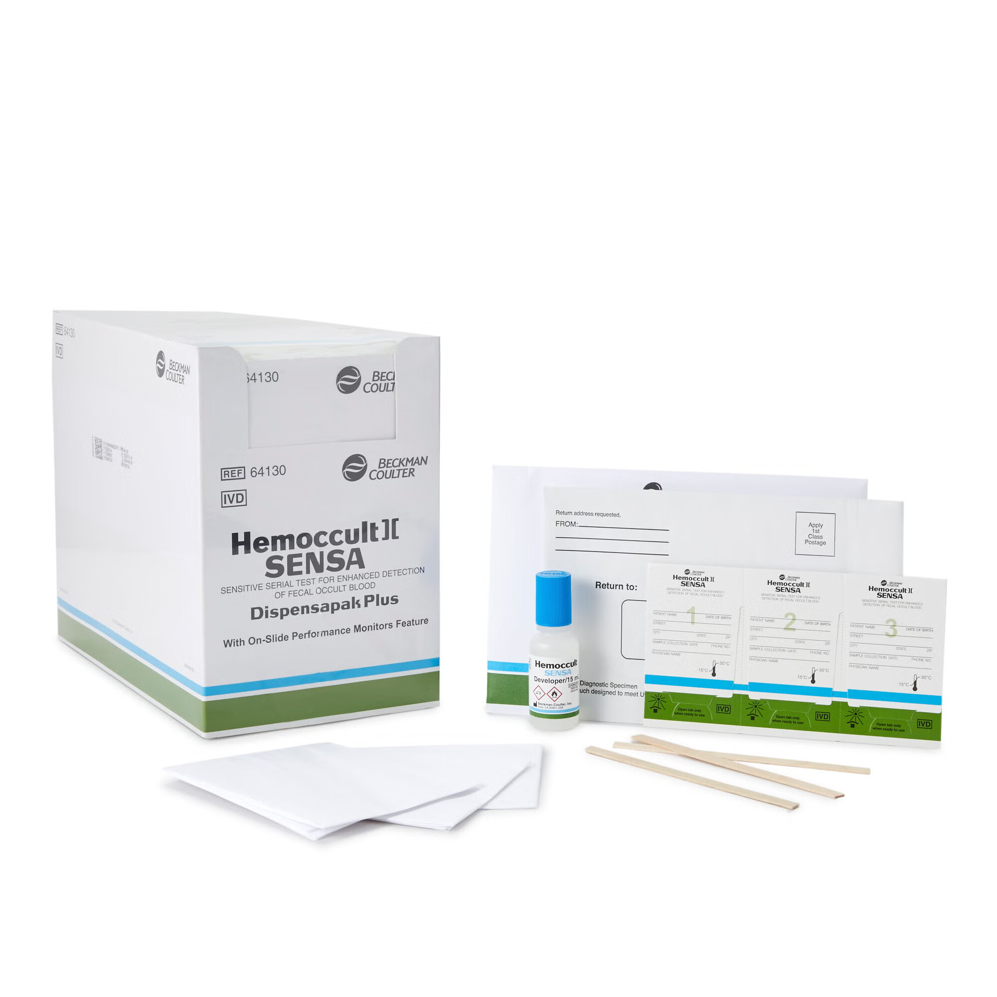 Hemocue - 64130A Cancer Screening Test Kit Hemoccult® Sensa® Dispensapak™ Plus Fecal Occult Blood Test (FOBT) 40 Tests CLIA Waived