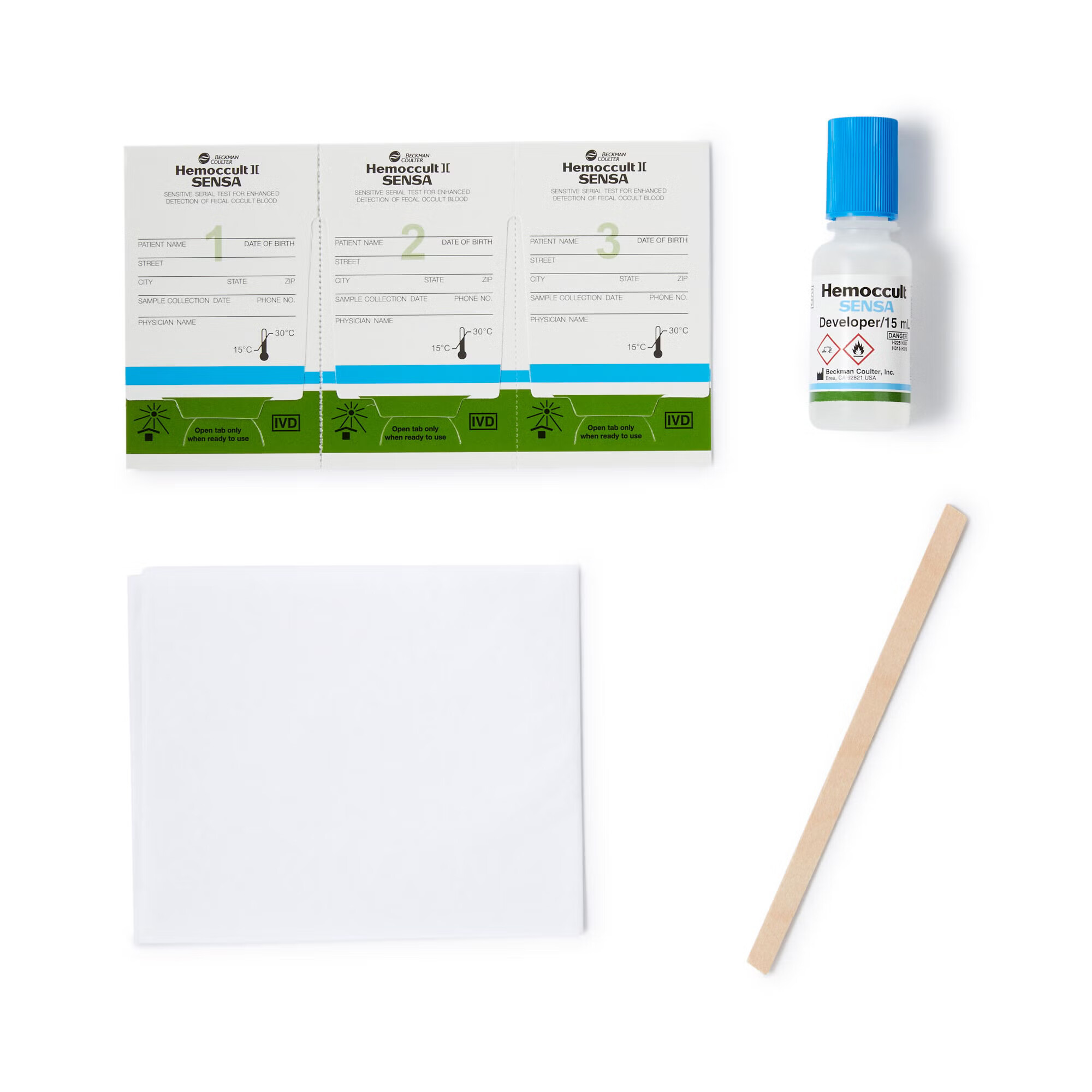 Hemocue - 64130A Cancer Screening Test Kit Hemoccult® Sensa® Dispensapak™ Plus Fecal Occult Blood Test (FOBT) 40 Tests CLIA Waived