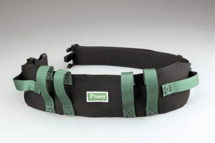 Tidi Products - 6537Q Posey® Green / Black Nylon Gait Belt with Quick Release Buckle
