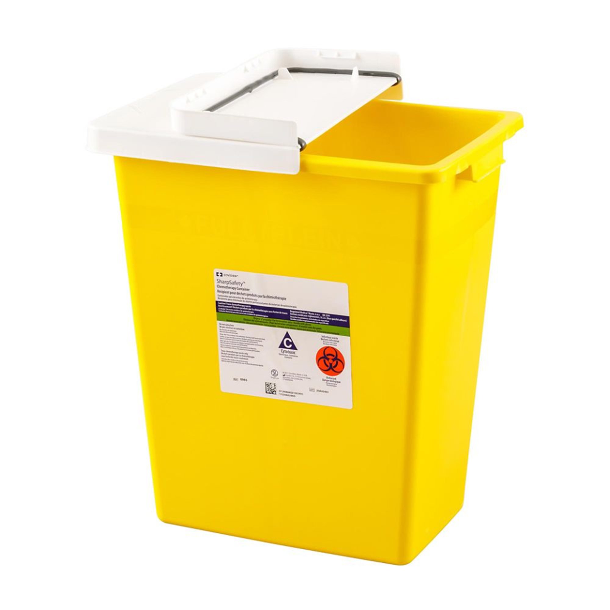 Cardinal 8985 - SharpSafety™ Chemotherapy Waste Container, 8 Gallon, 15.5 x 17.5 x 11 Inch - 1/Each, 10/Case