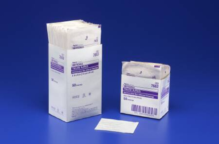 Cardinal 7668 - Telfa™ AMD Impregnated Non-Adherent Dressing, 4 x 14 inch - 1/Each, 25/Tray, 50/Case