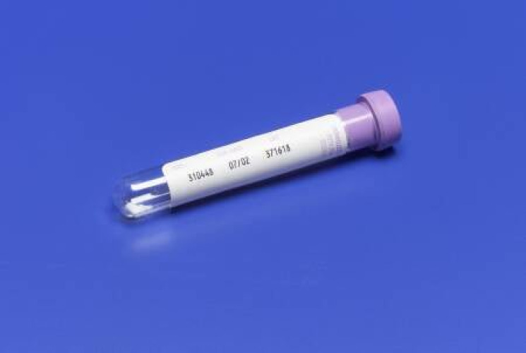 Cardinal - 8881311446 Monoject™ Venous Blood Collection Tube K3 EDTA Additive 5 mL Conventional Closure Glass Tube