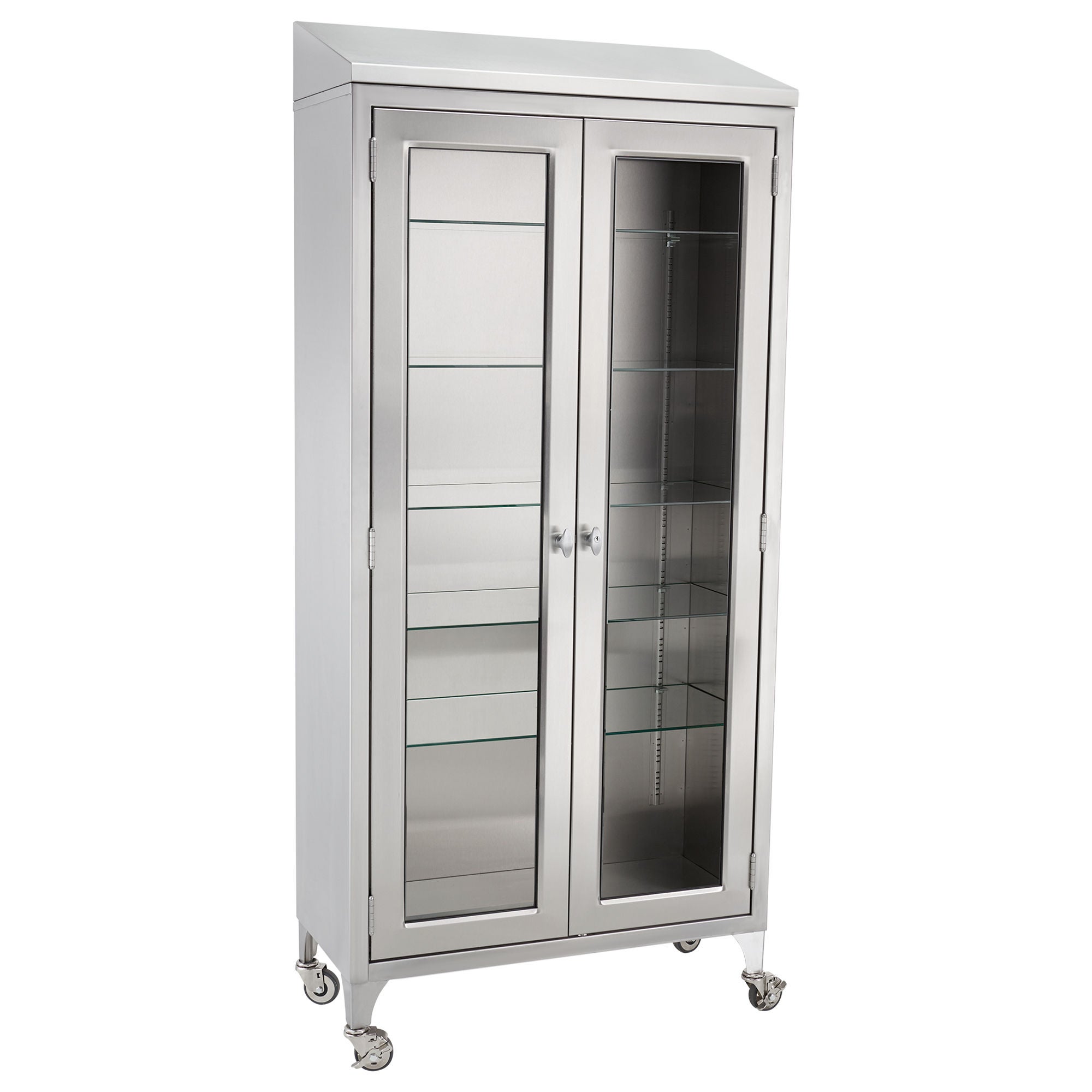 Blickman - 1537971000 Storage Cabinet Blickman Floor Standing Stainless Steel Without Drawers 5 Shelves Keyed Lock