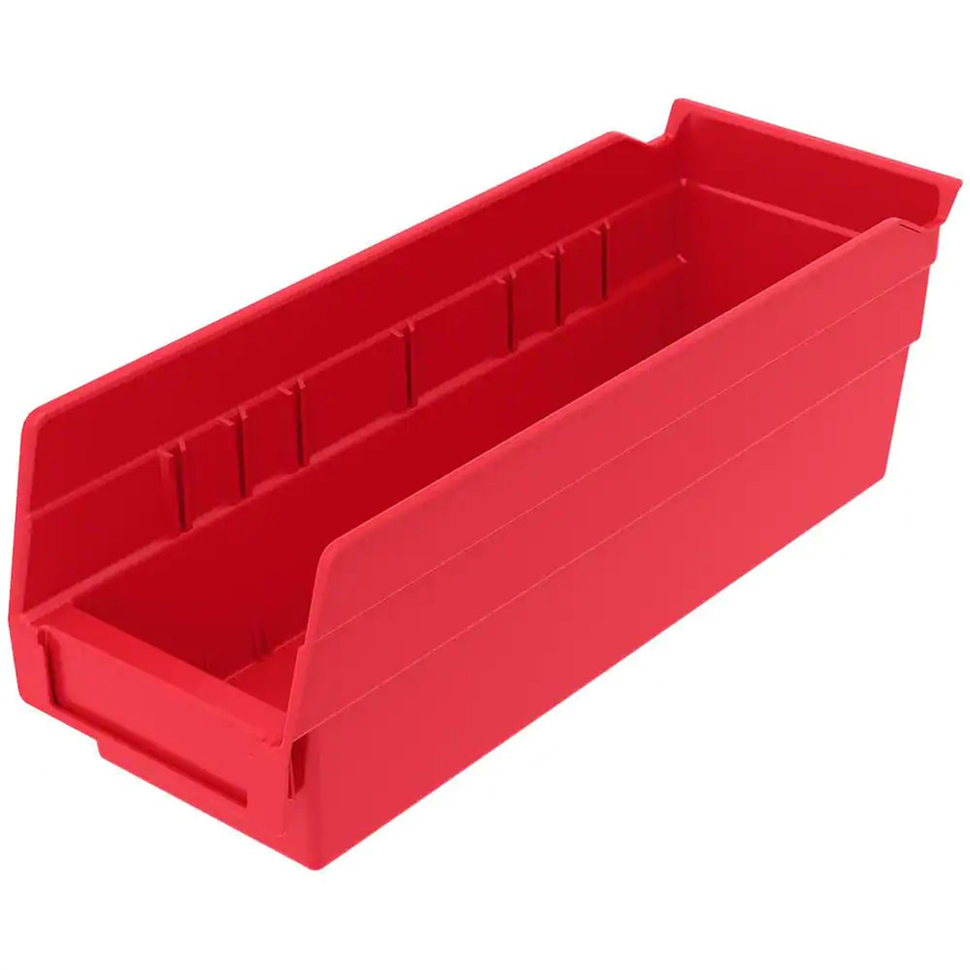 Akro-Mils - 30120RED Shelf Bin Red Industrial Grade Polymers 4 X 4-1/8 X 11-5/8 Inch