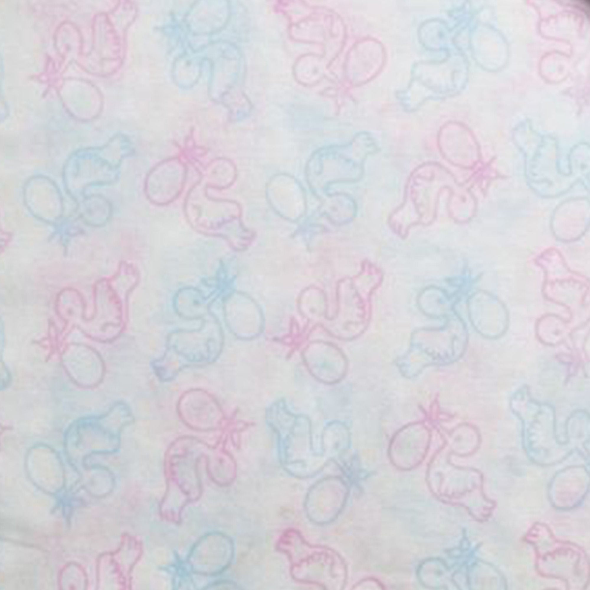 O&M Halyard Inc - 62110 Baby Blanket Halyard 14 X 15 Inch Cotton Pink / Blue Print
