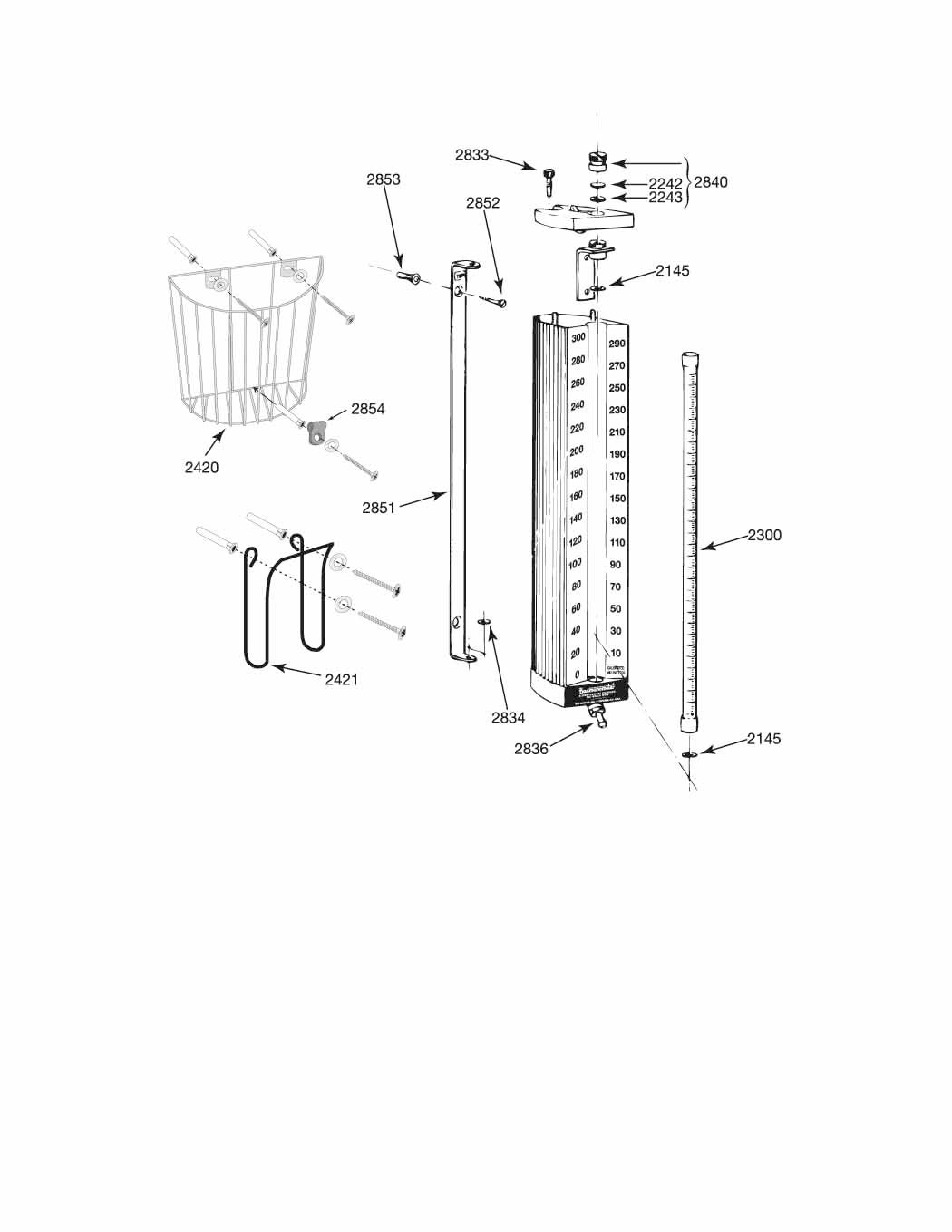 W.A. Baum - 2851 Mounting Bracket Baumanometer® 1 Top Swivel Screw, Mounting Anchors And Screws Baumanometer Wall Unit 33