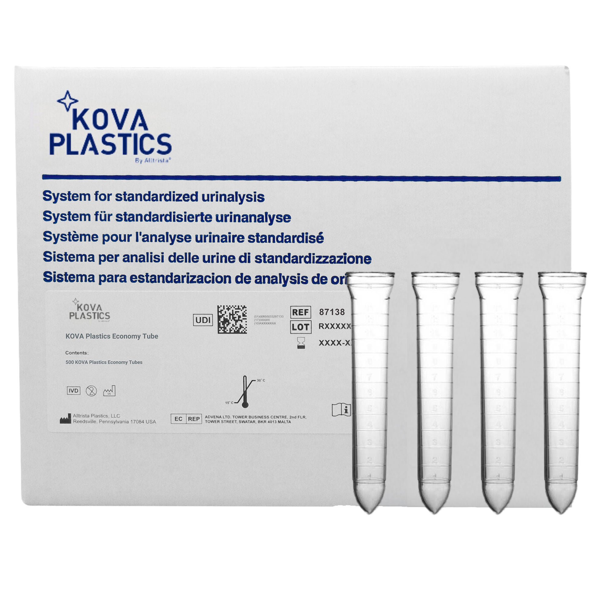 Alltrista Plastics LLC - 87138E KOVA™ Urine Centrifuge Tube