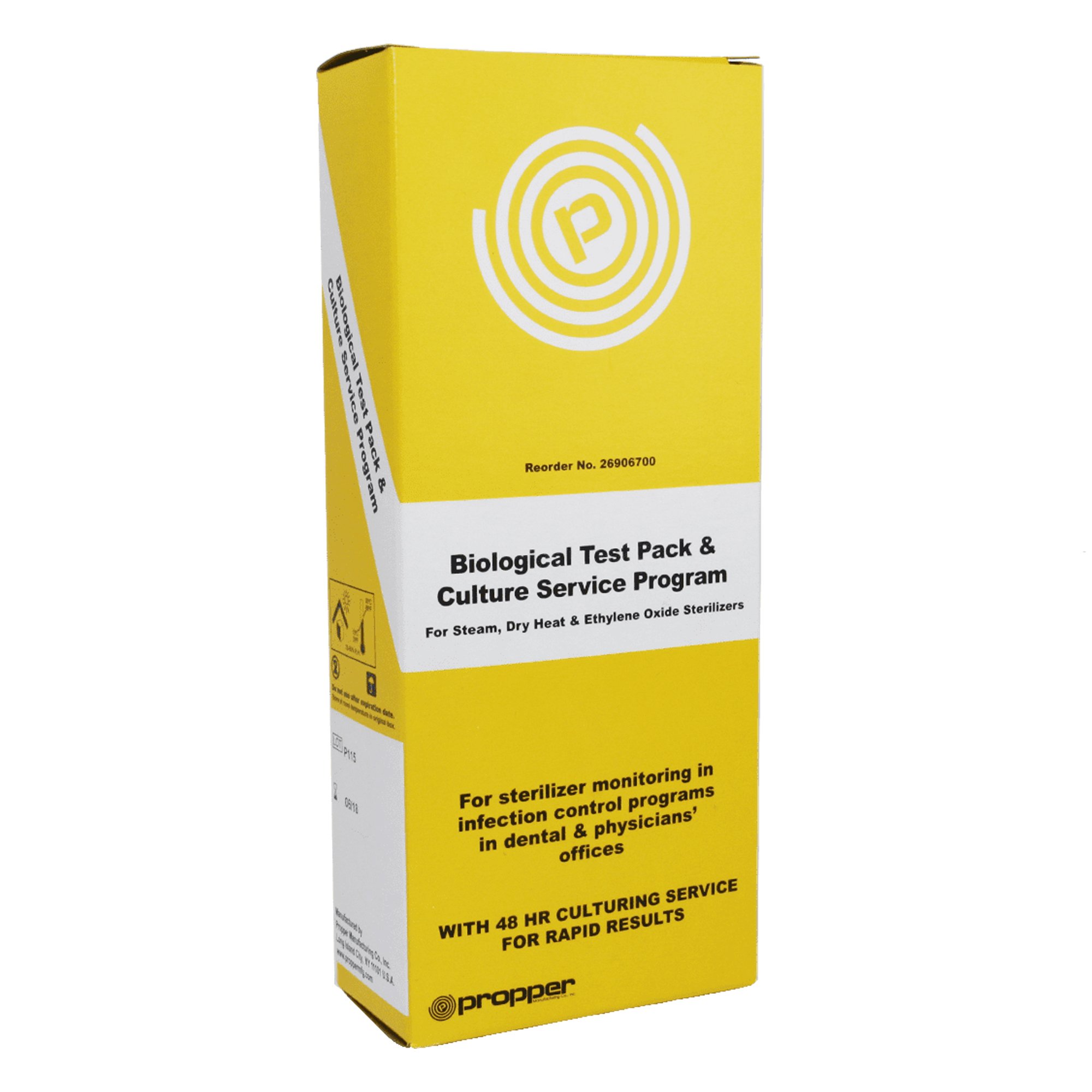 Propper Manufacturing - 26906700 Propper Sterilization Biological Test Mail-In Culture Service