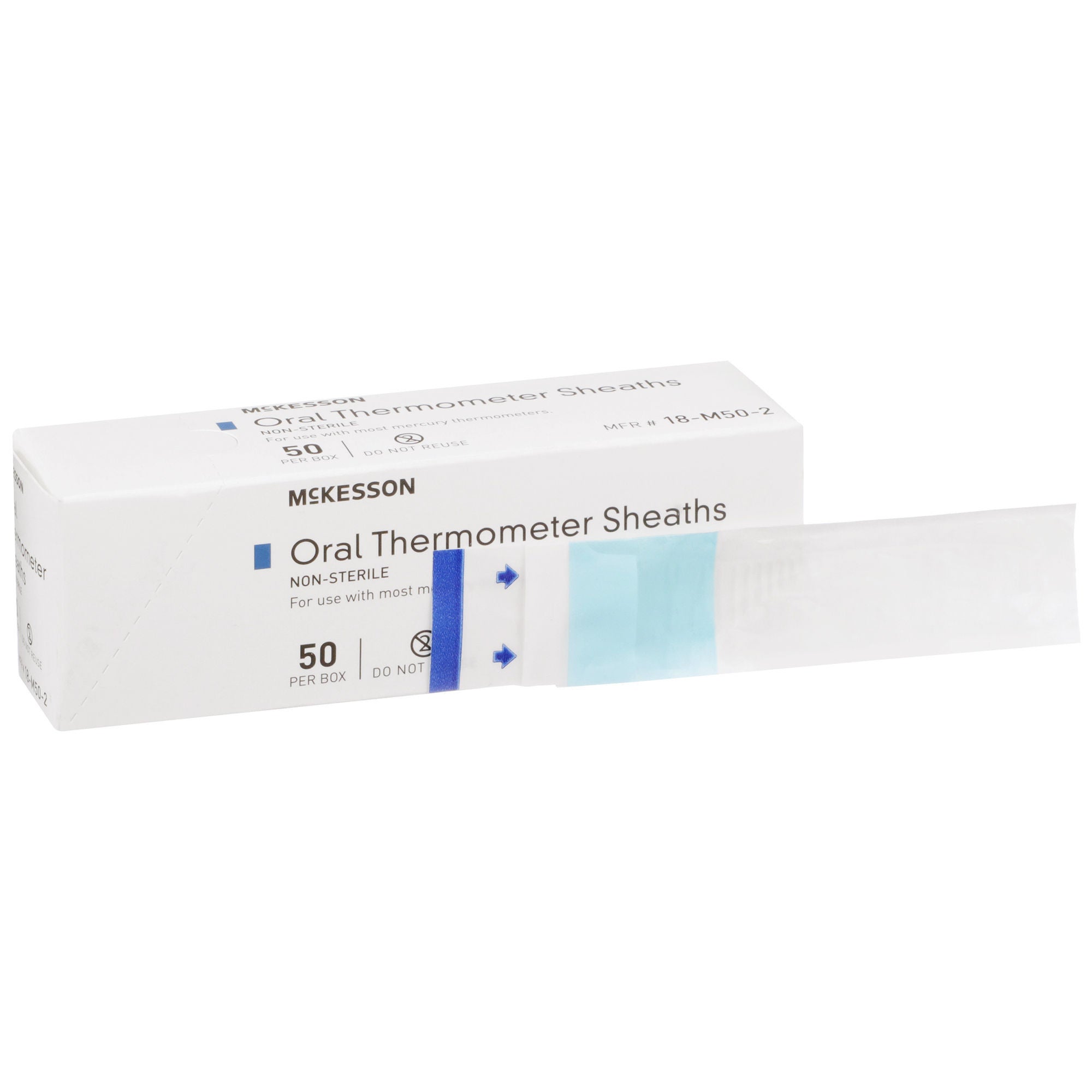 McKesson Brand - 18-M50-2 Oral Thermometer Probe Cover McKesson For use with Mercury Thermometer 50 per Box