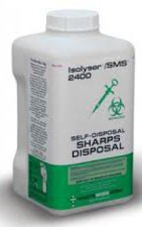WCM - SMS2400 Sharps Container Isolyser® SMS® WasteWise Translucent Base 10-1/2 H X 5-1/4 W X 5 D Inch Vertical Entry 0.79 gal.