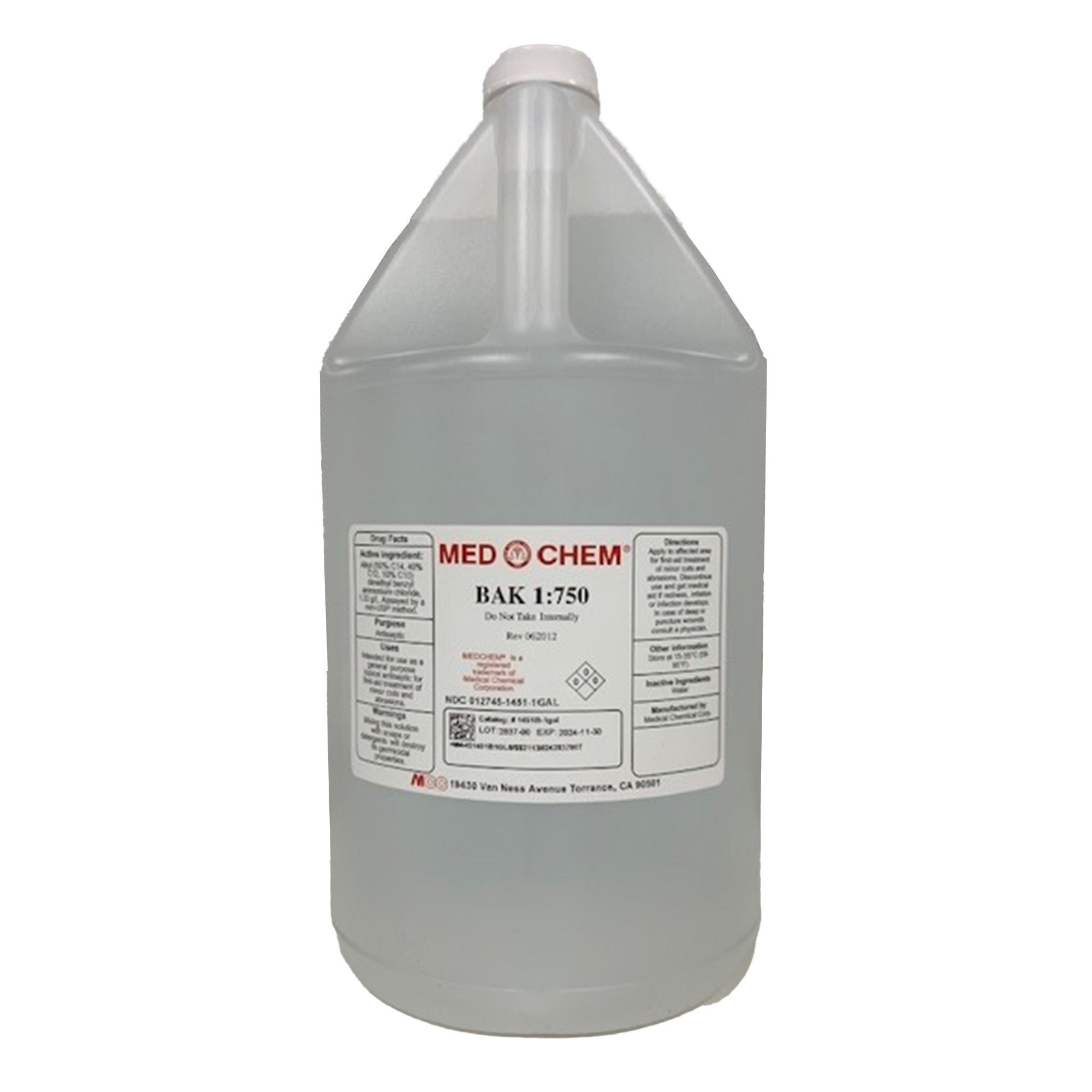 Medical Chemical - 1451B-1GL BAK 1:750 Benzalkonium Chloride Antiseptic