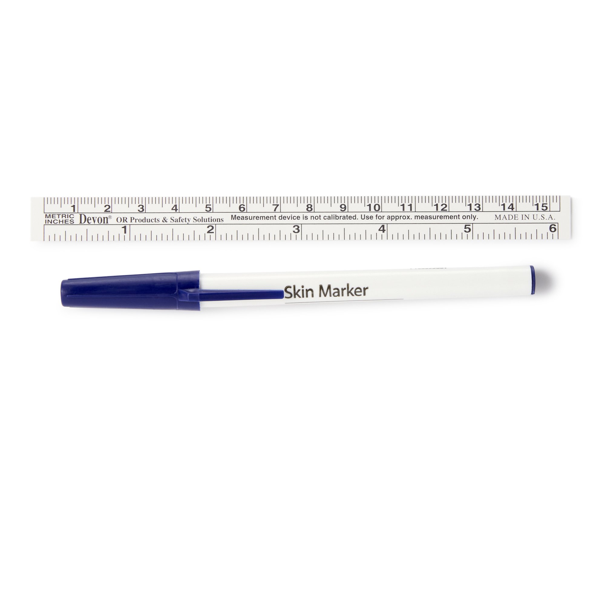 Cardinal 31145785 - Cardinal Health™ Devon™ Surgical Skin Marker with Ruler, Regular Tip - 1/Each, 25/Box, 100/Case