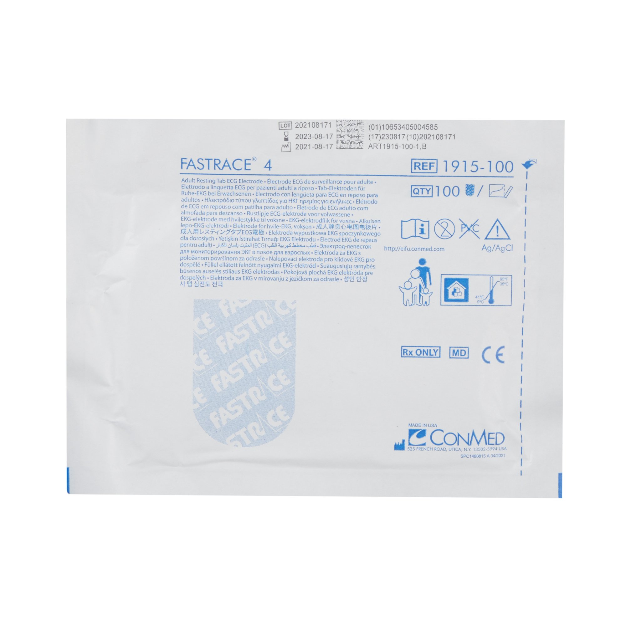 Conmed - 1915-100 Fastrace® 4 ECG Tab Electrode