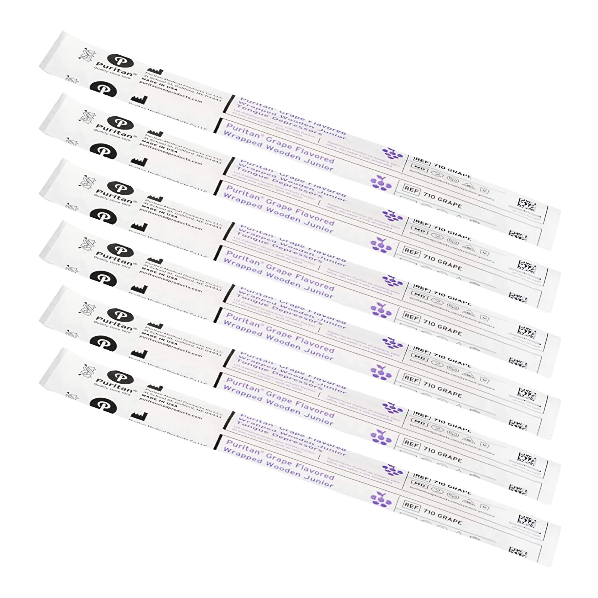 Puritan Medical Products 710 GRAPE - Puritan® Grape Flavor Tongue Depressor - 50/Box, 1000/Case