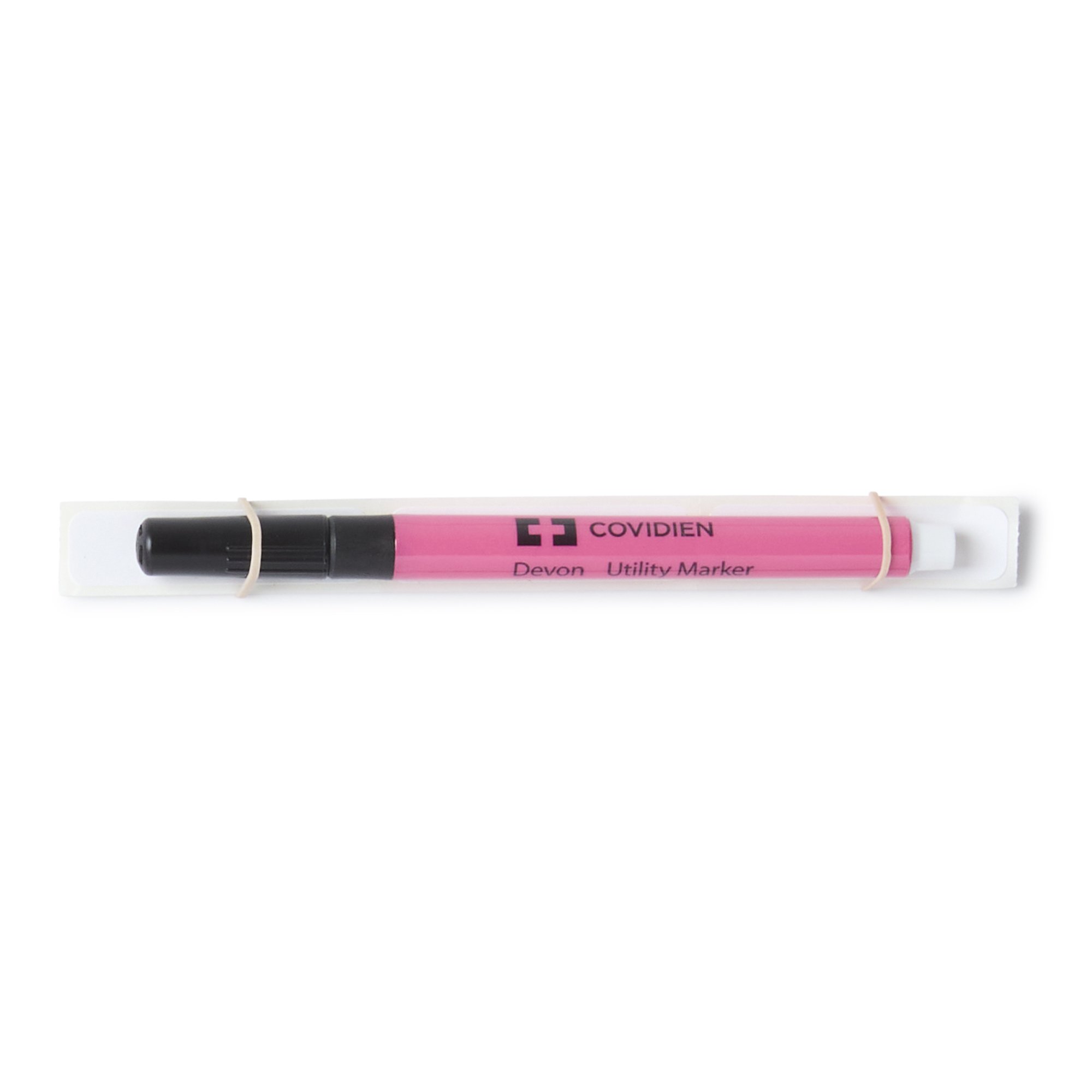 Cardinal 31145884 - Devon™ Medical Utility Marker w/ Labels, Fine Tip, Permanent Black Ink, Sterile - 1/Each, 25/Box, 100/Case