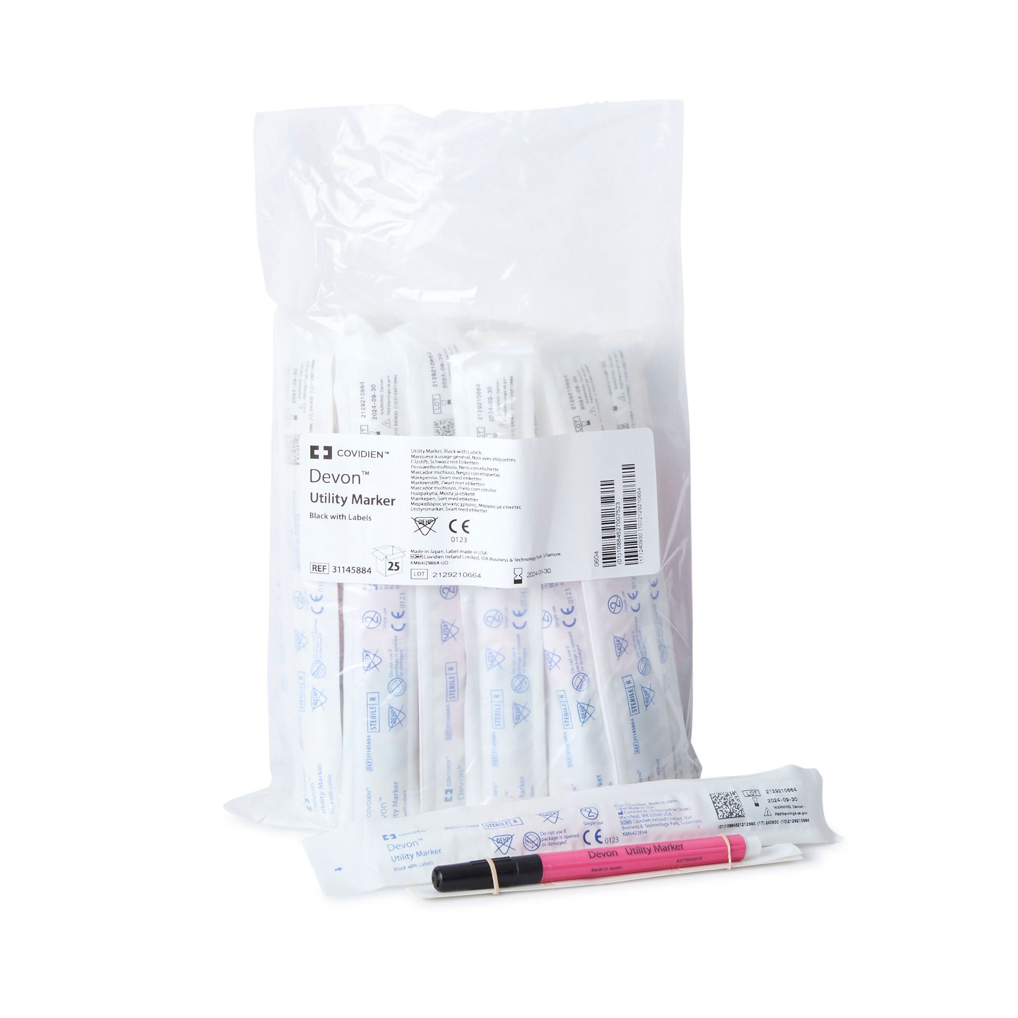 Cardinal - 31145884 Devon™ Medical Utility Marker w/ Labels