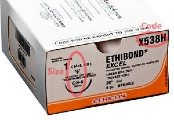 J & J Healthcare Systems - X538H Ethibond™ Excel Suture with Needle