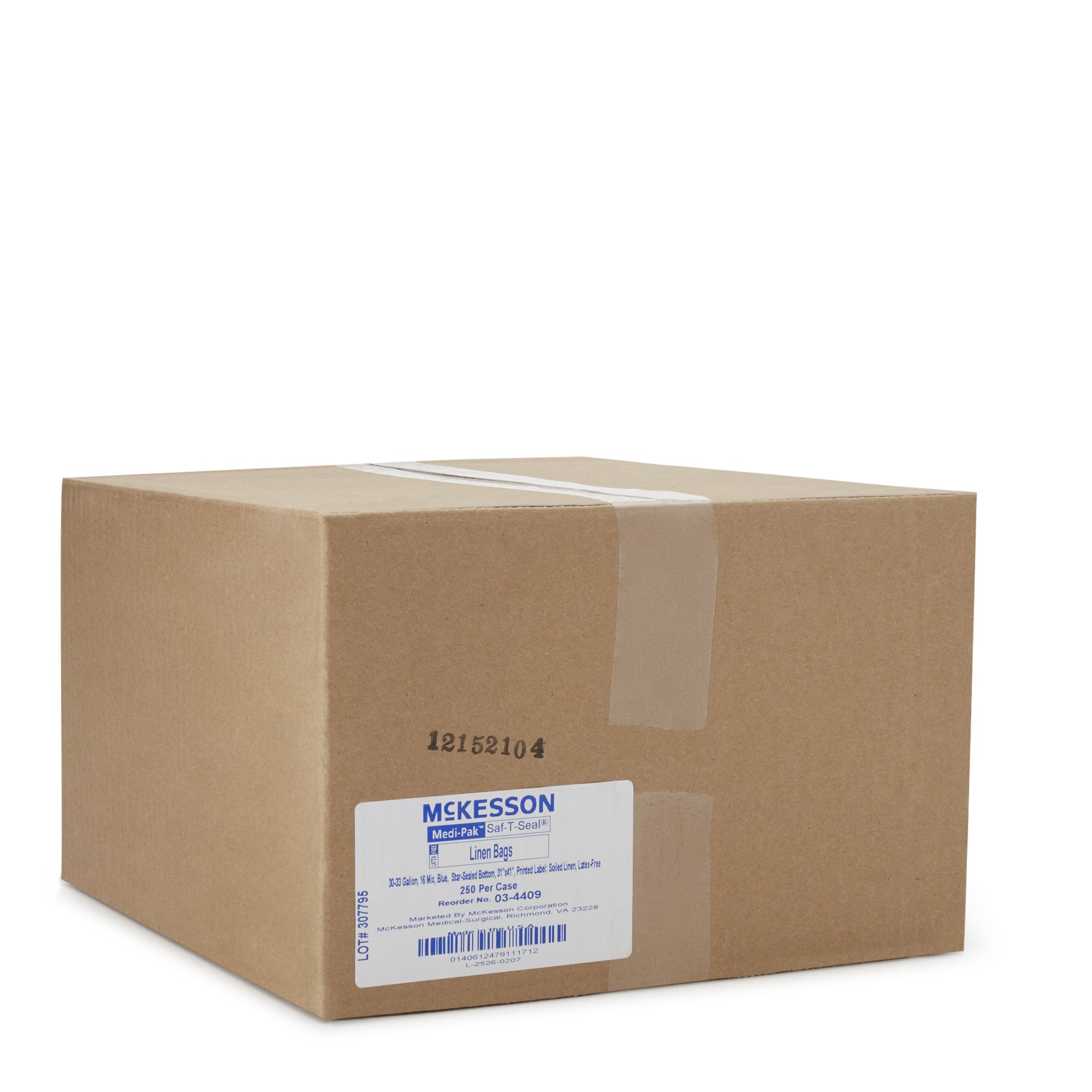 McKesson Brand 03-4409 - McKesson Soiled Linen Bag, Blue, 30 – 33 gal. Capacity, Fits Hamper Stand 198683 - 250/Case