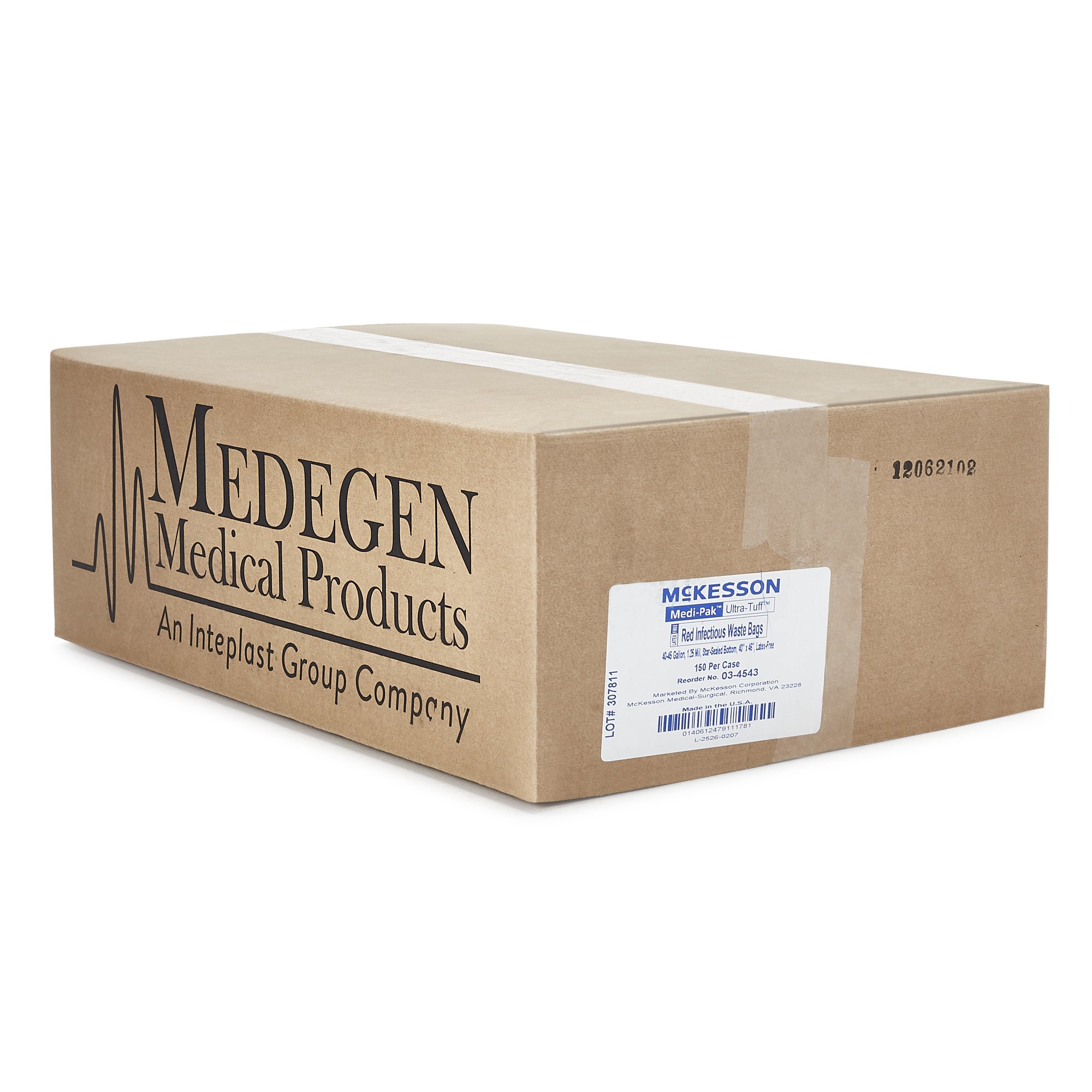 McKesson Brand 03-4543 - McKesson Biohazard Waste Bag, 40 – 45 gallon Capacity, 40 x 46 Inch - 150/Case