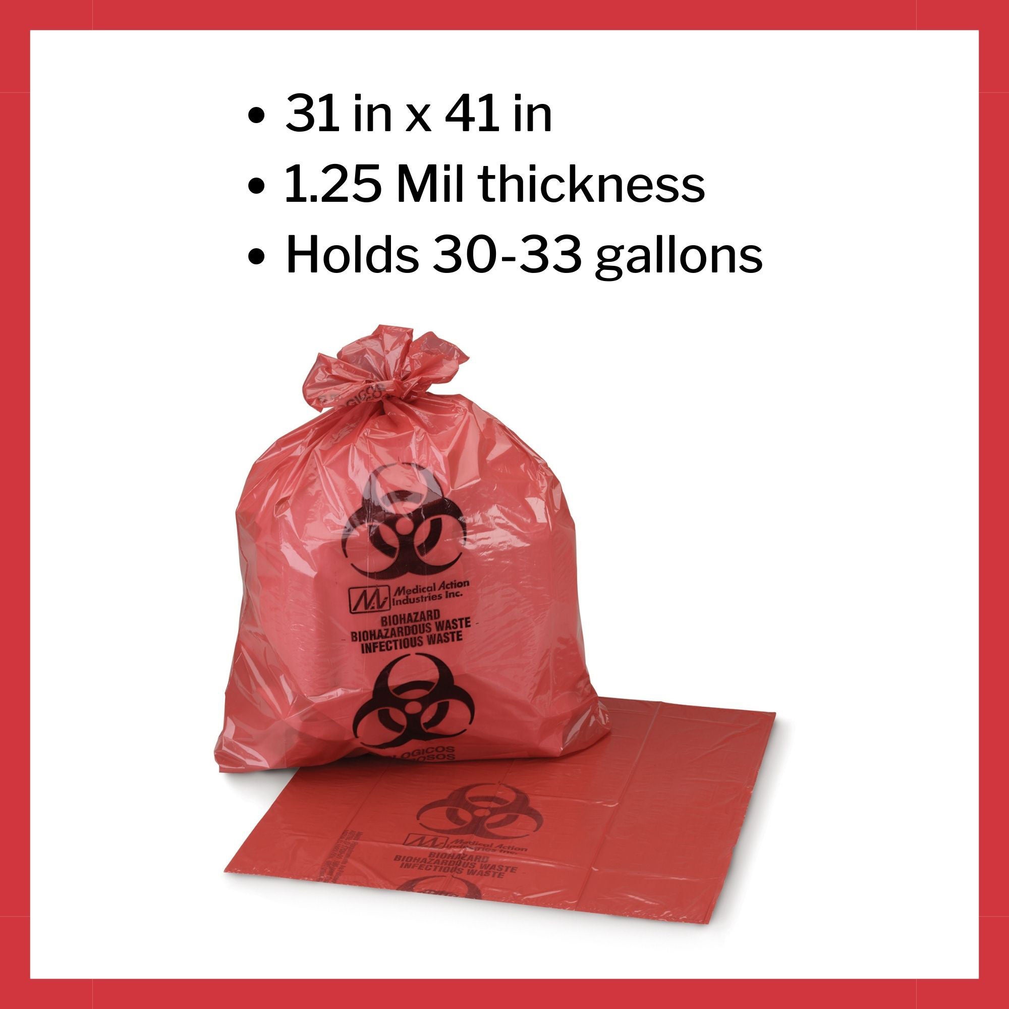 McKesson Biohazard Waste Bag 03-4541 by McKesson Brand