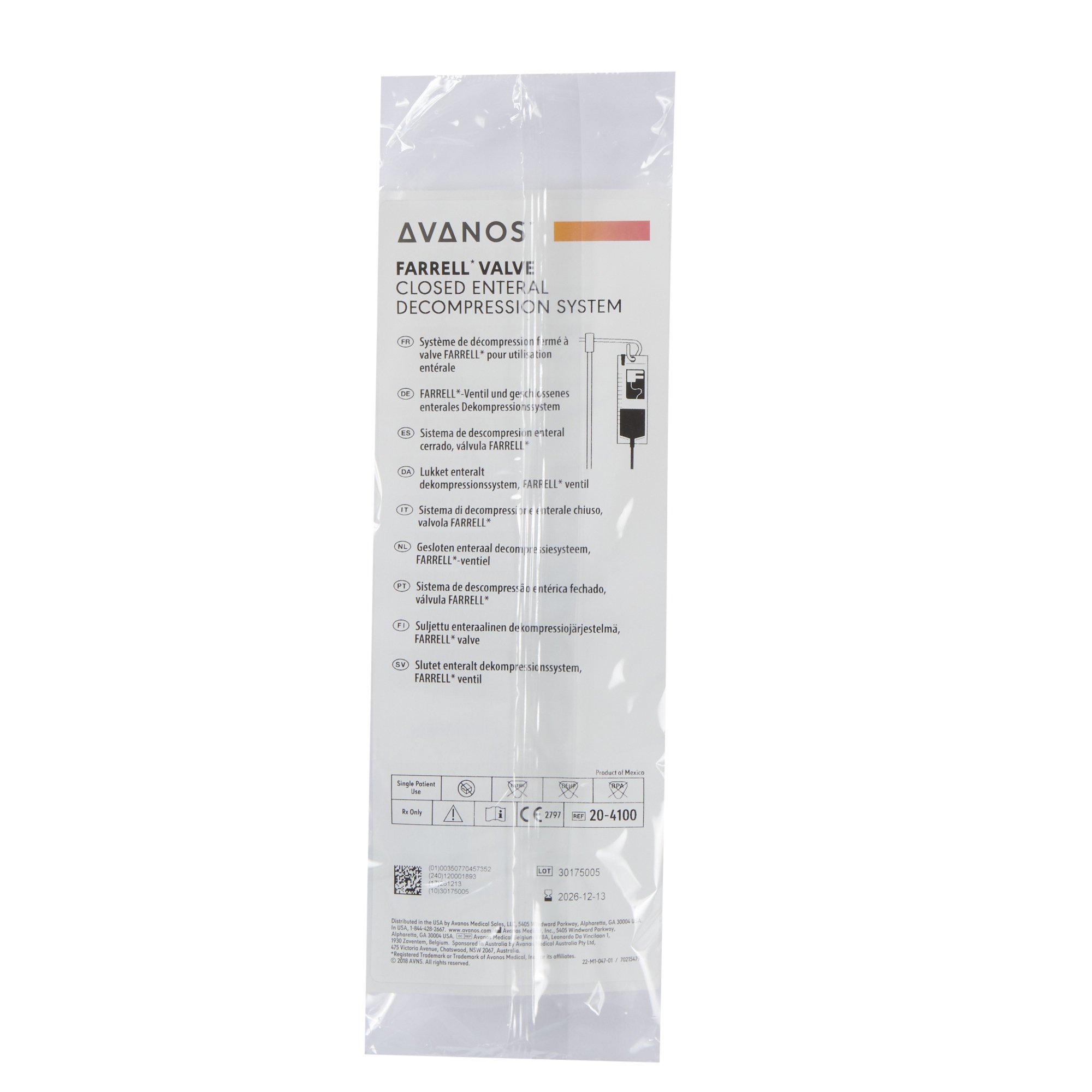 Avanos Medical Sales LLC - 20-4100 Farrell® Valve