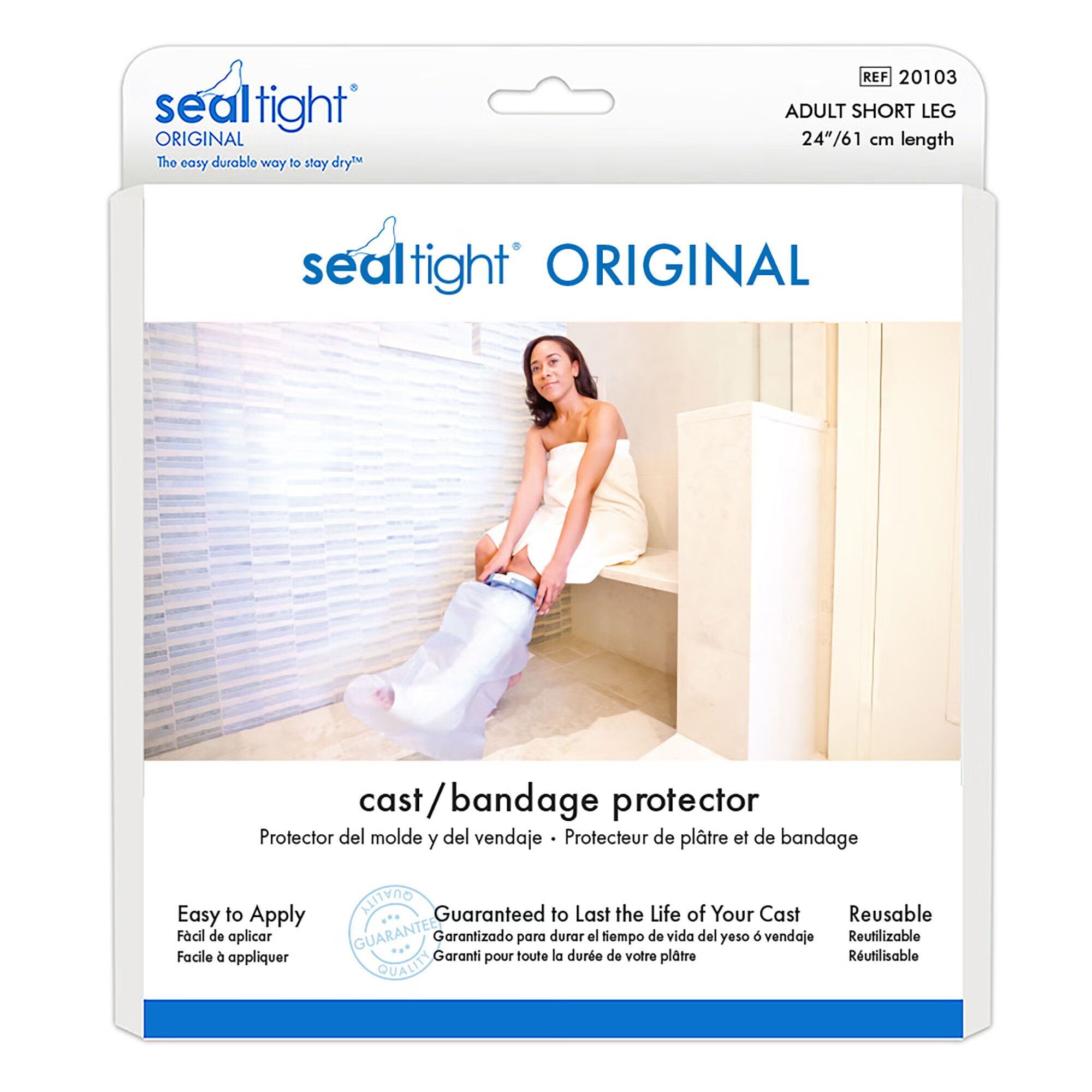 Brownmed - 20103 Leg Cast Protector SEAL-TIGHT® Medium / Short Polyvinyl
