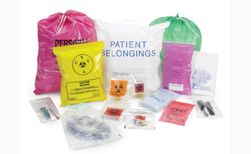 Medegen Medical Products LLC - 9218 Hazardous Drug Bag Biohazard Symbol / CYTA / Caution Yellow 12 X 15 Inch