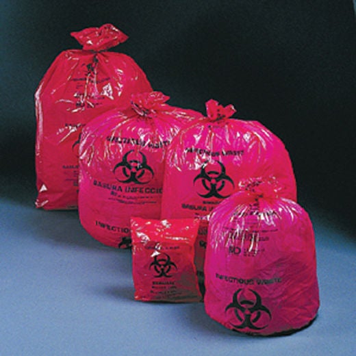 McKesson Brand - 03-4400 Biohazard Waste Bag McKesson Biohazard Symbol / Infectious Waste 7 to 10 gal. Red 24 X 24 Inch