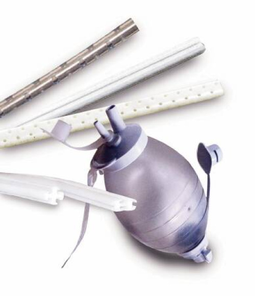 Aspen Surgical Products - 332190 Wound Drain Tube Surgidyne® S-Vac® Round/Full Type Without Attachment 4 Channel Type 19 Fr. Size Sterile